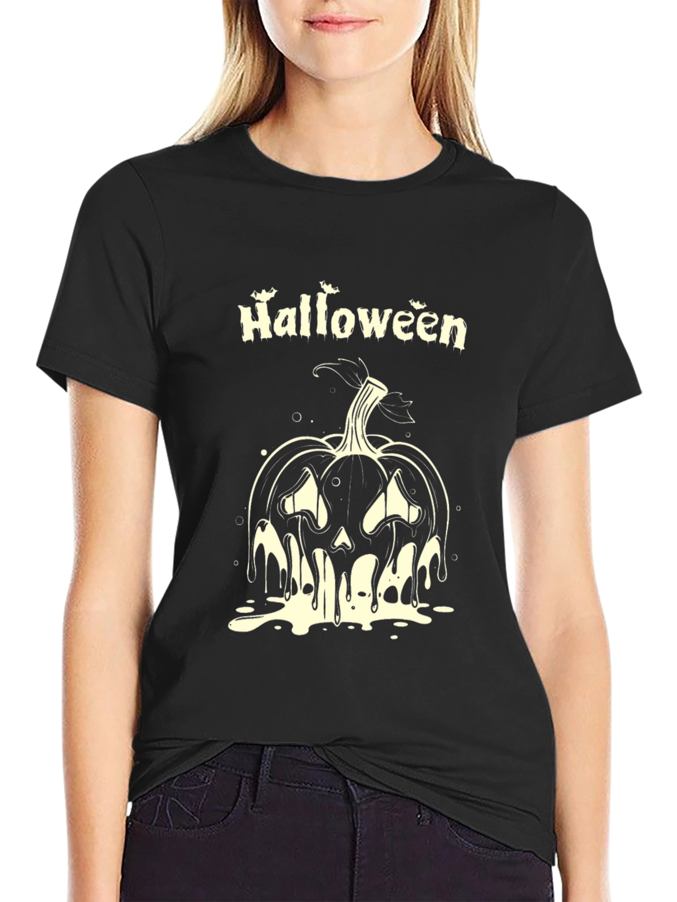 Halloween Pumpkin Black T-Shirt
