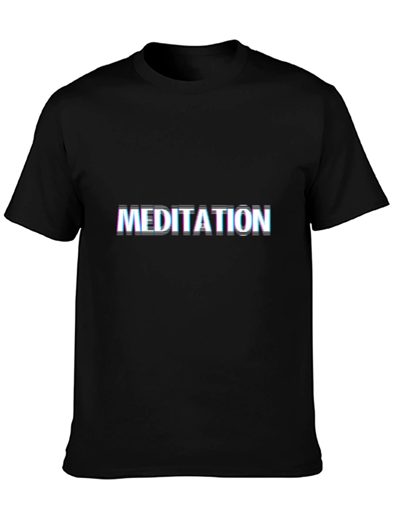 Meditation Glitch T-Shirt - Trendy Graphic Tee