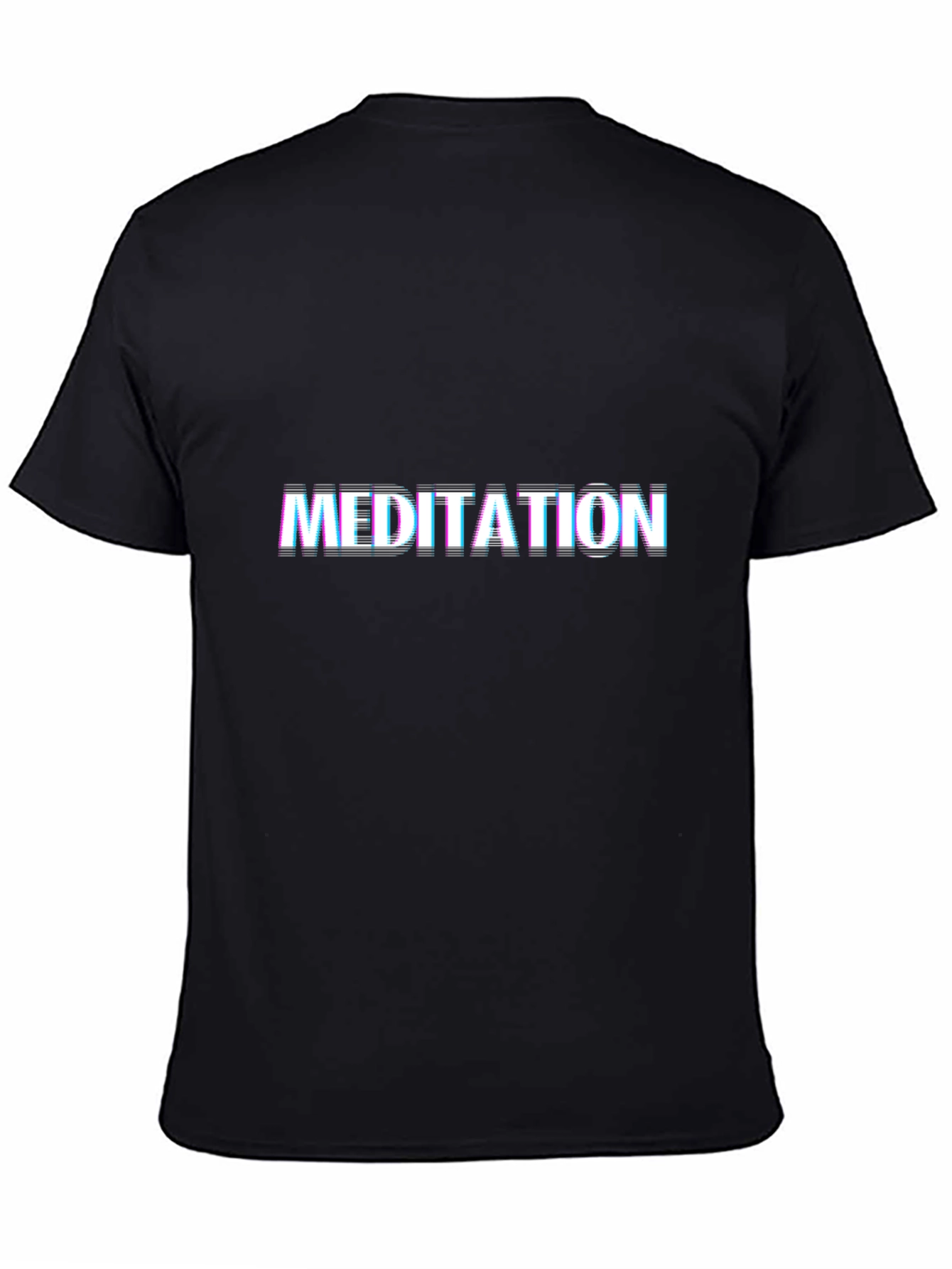 Meditation Glitch T-Shirt - Trendy Graphic Tee