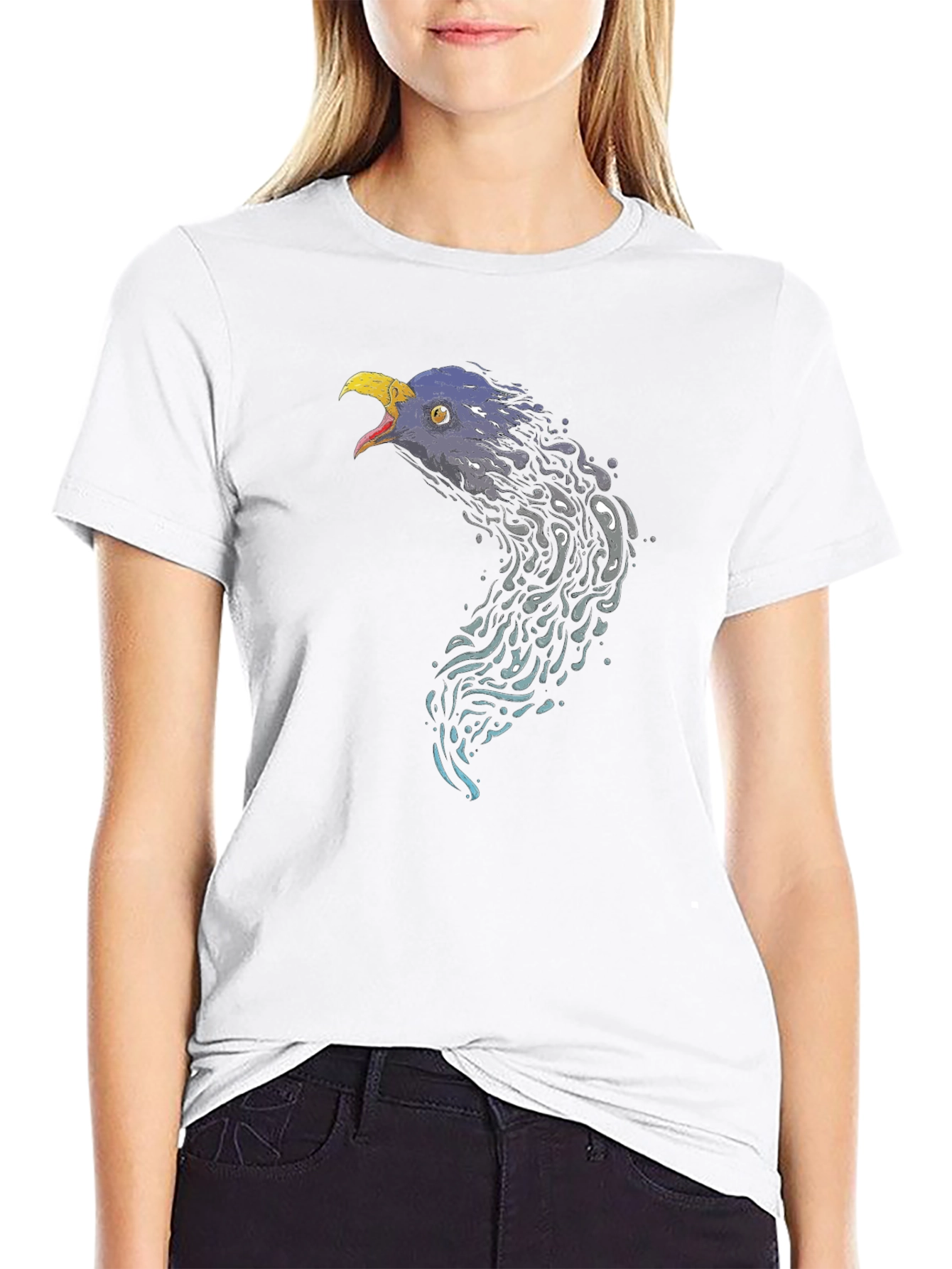 Eagle Head Graphic Black T-Shirt