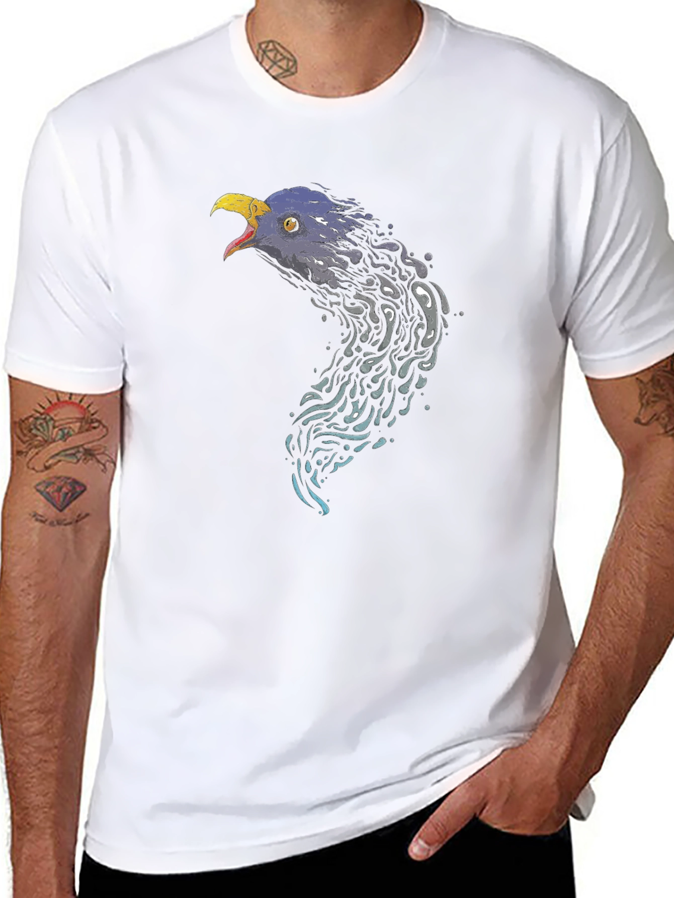 Eagle Head Graphic Black T-Shirt