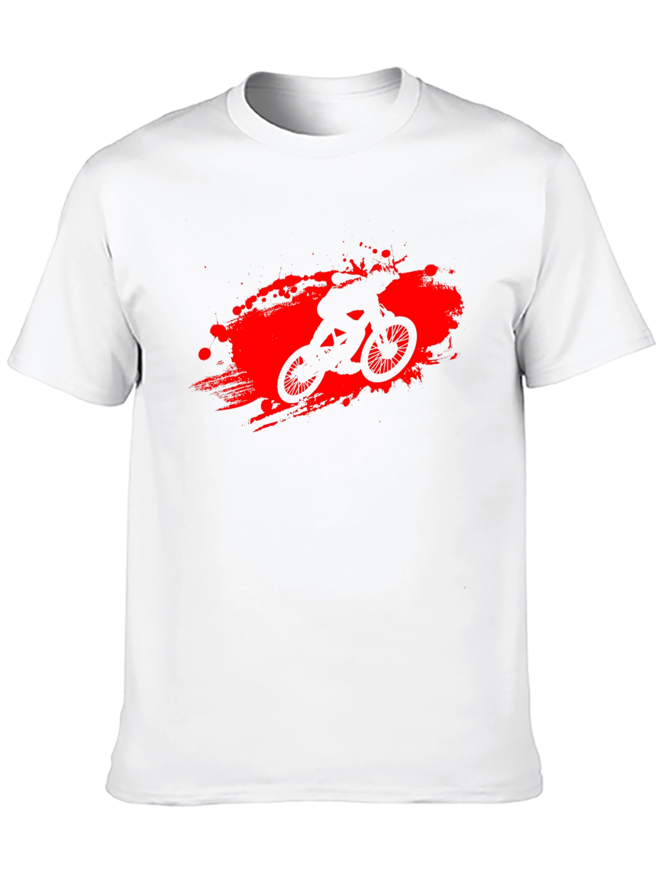 Black T-Shirt with Red BMX Rider Graphic