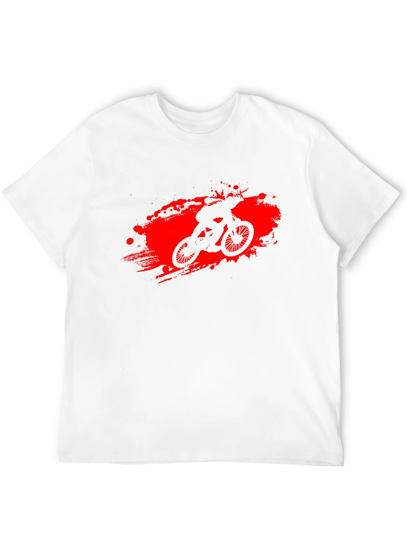 Black T-Shirt with Red BMX Rider Graphic