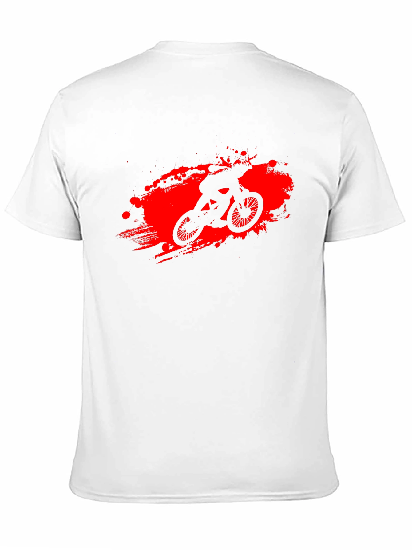 Black T-Shirt with Red BMX Rider Graphic