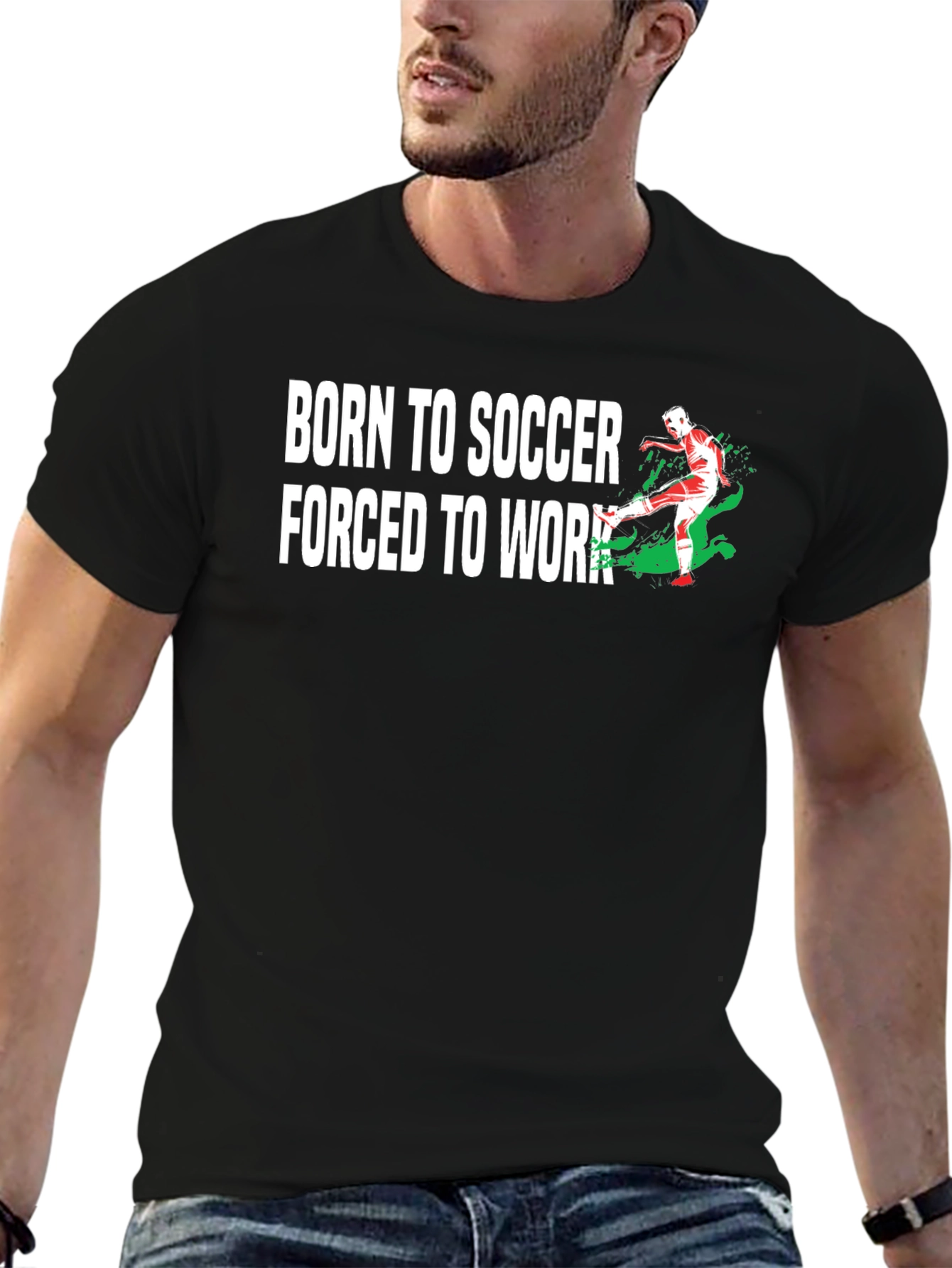 Born to Soccer T-Shirt - Novelty Graphic Tee