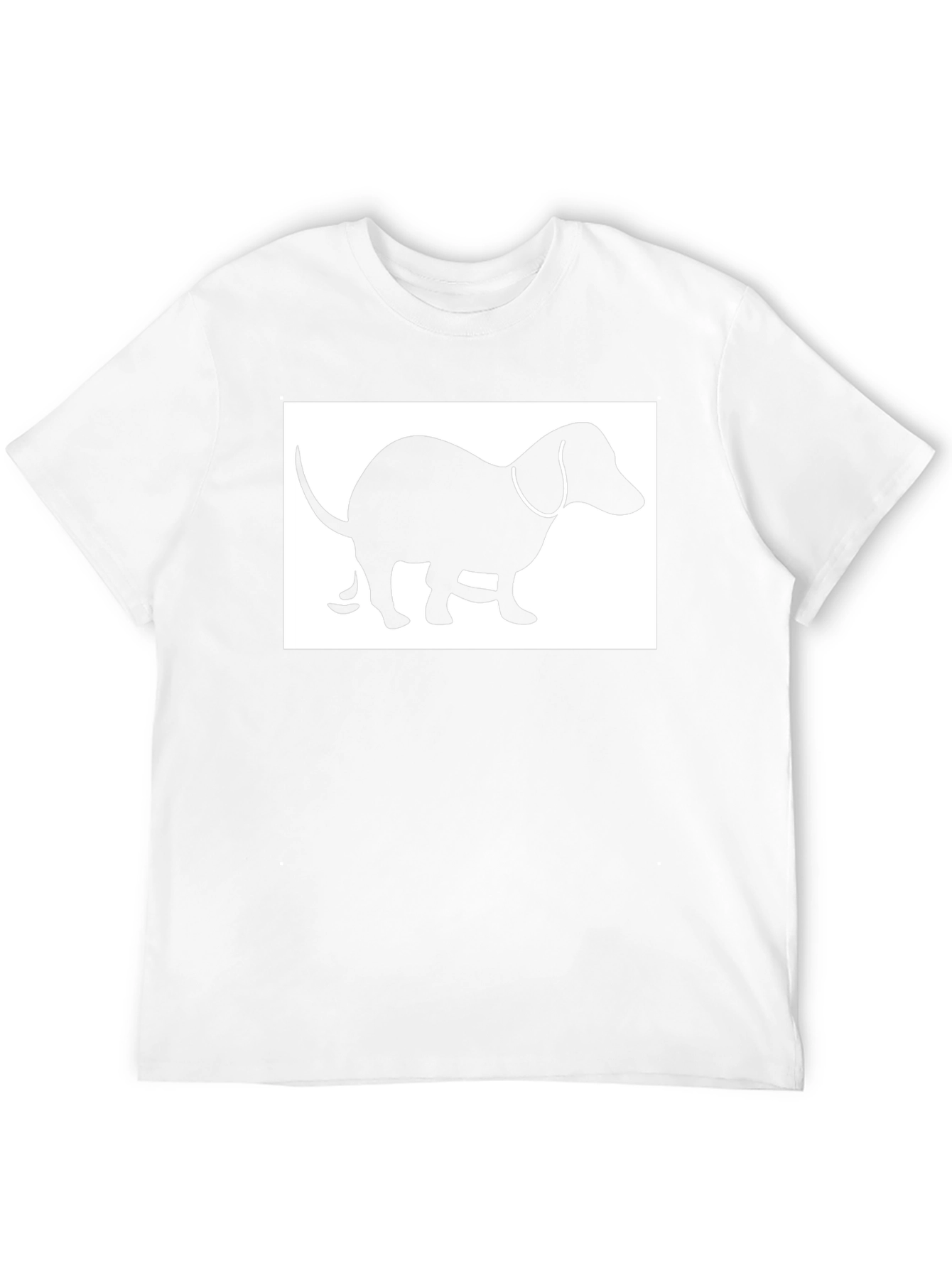 Dachshund Humor Tee - Pooping Dog Silhouette T-Shirt