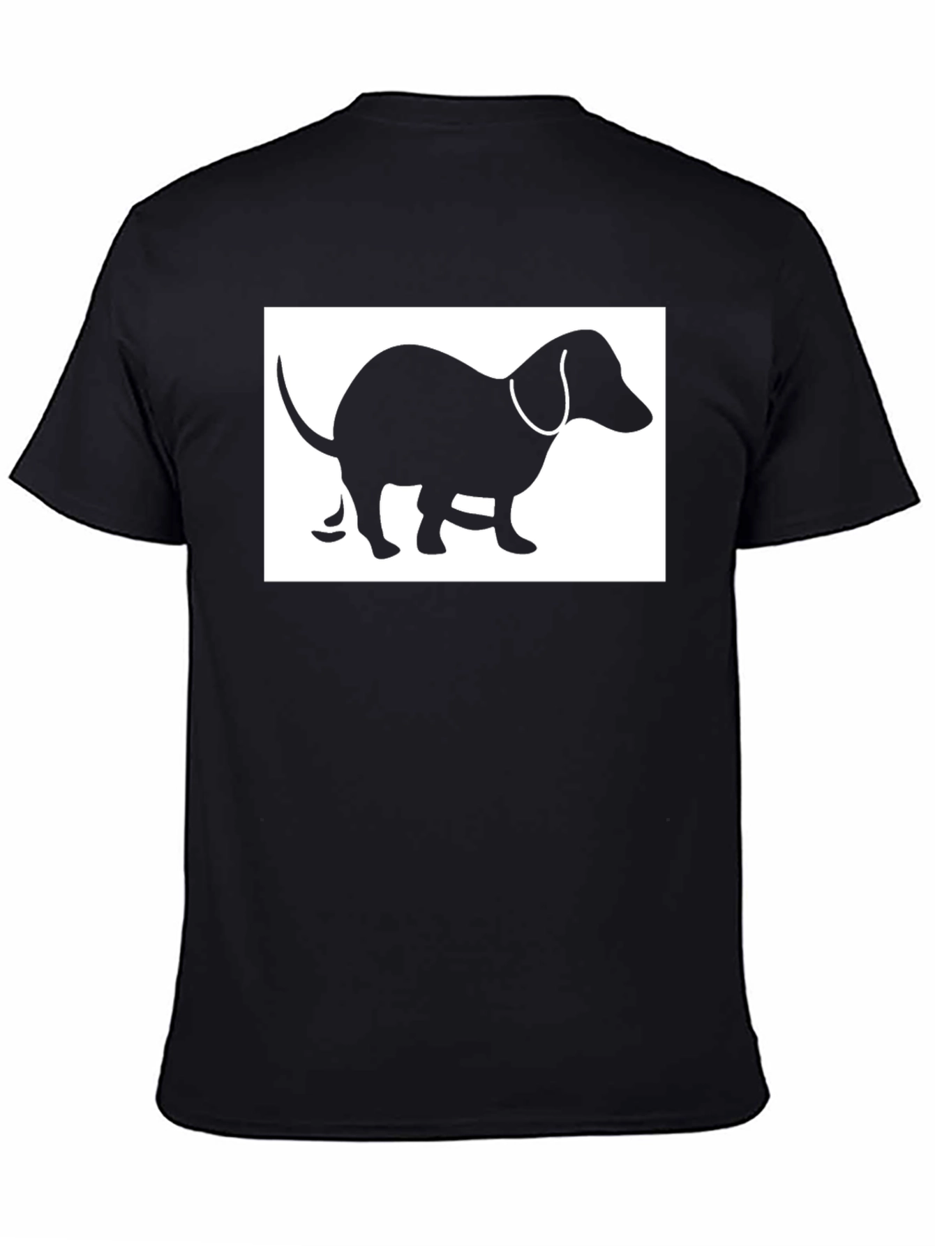Dachshund Humor Tee - Pooping Dog Silhouette T-Shirt