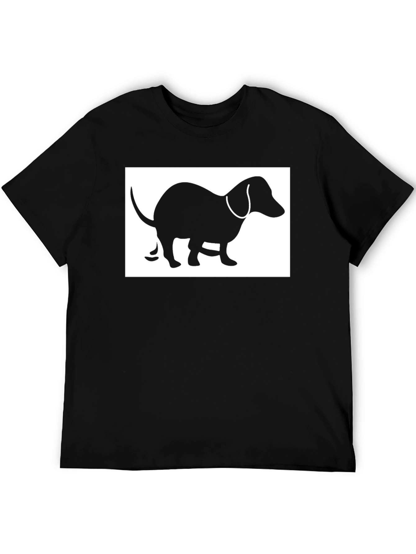 Dachshund Humor Tee - Pooping Dog Silhouette T-Shirt