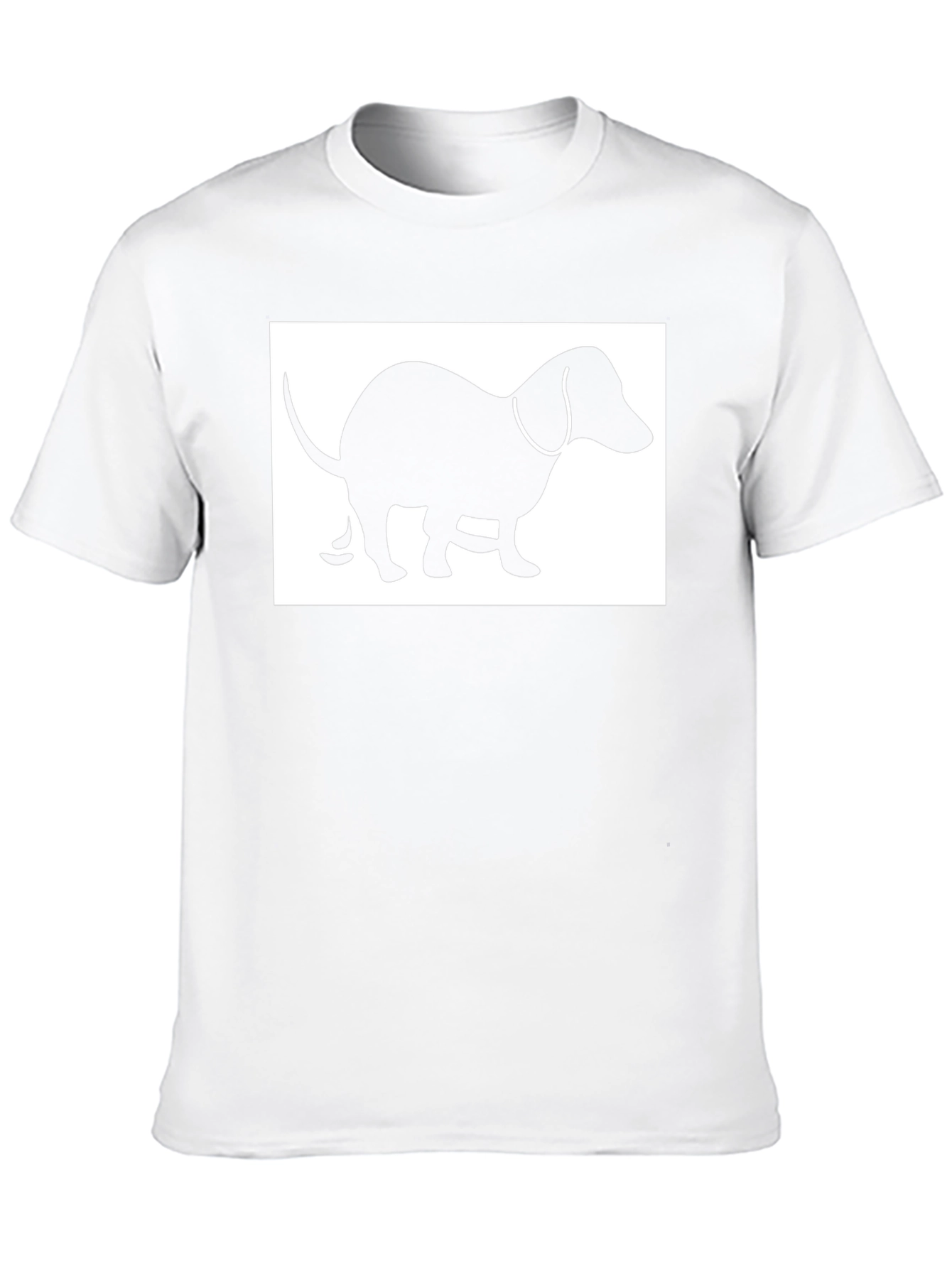 Dachshund Humor Tee - Pooping Dog Silhouette T-Shirt