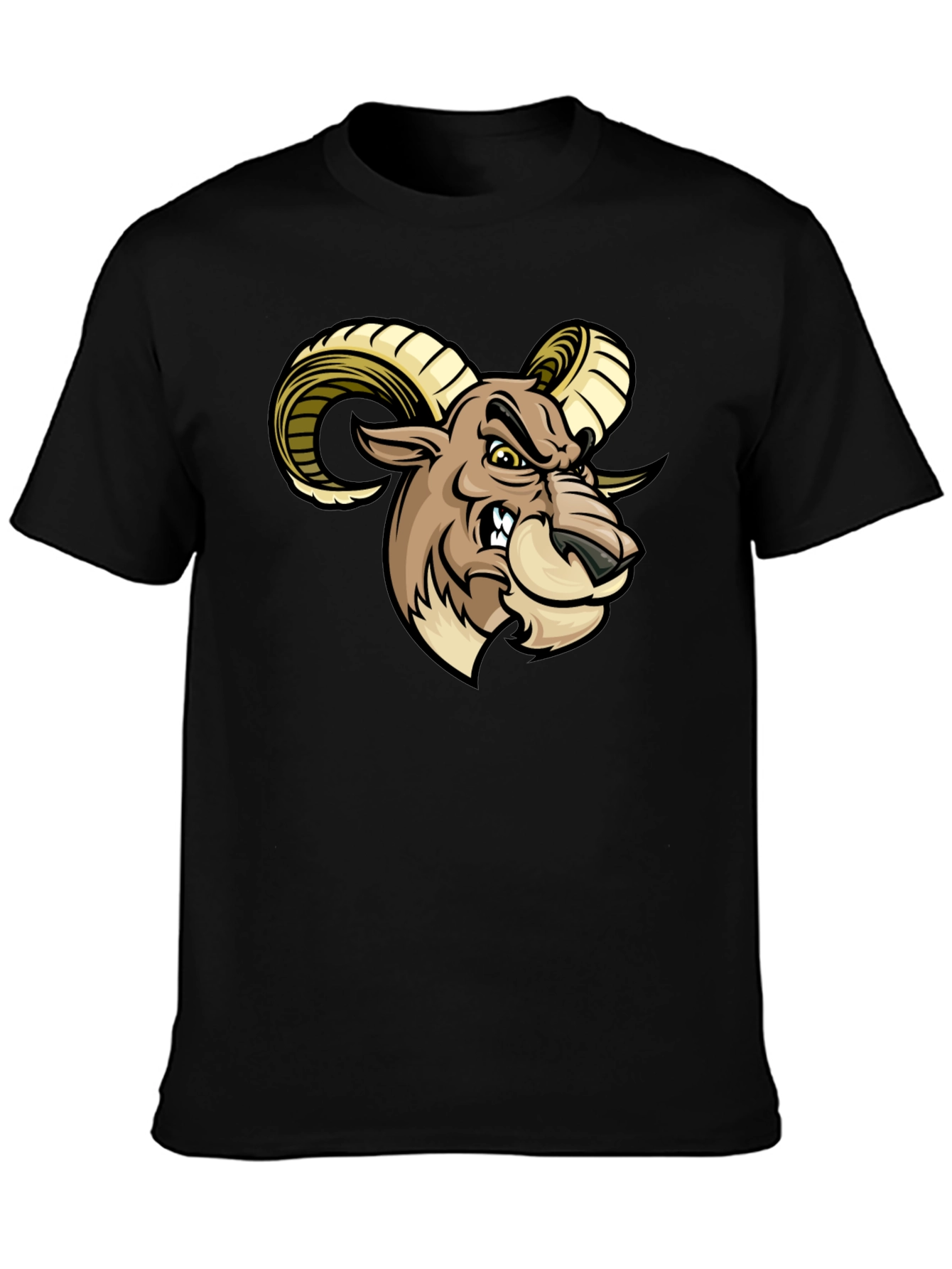 Raging Ram Graphic Tee - Bold Black T-Shirt