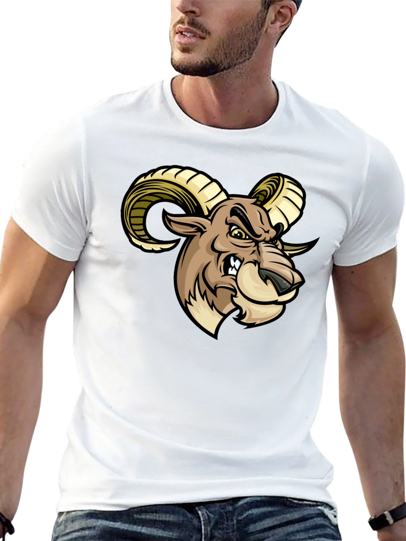 Raging Ram Graphic Tee - Bold Black T-Shirt