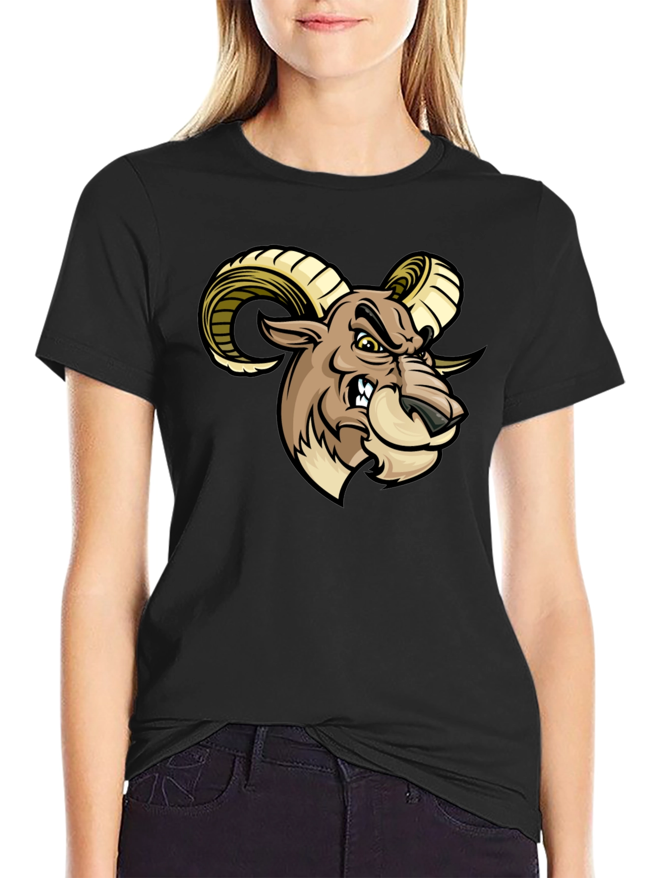 Raging Ram Graphic Tee - Bold Black T-Shirt