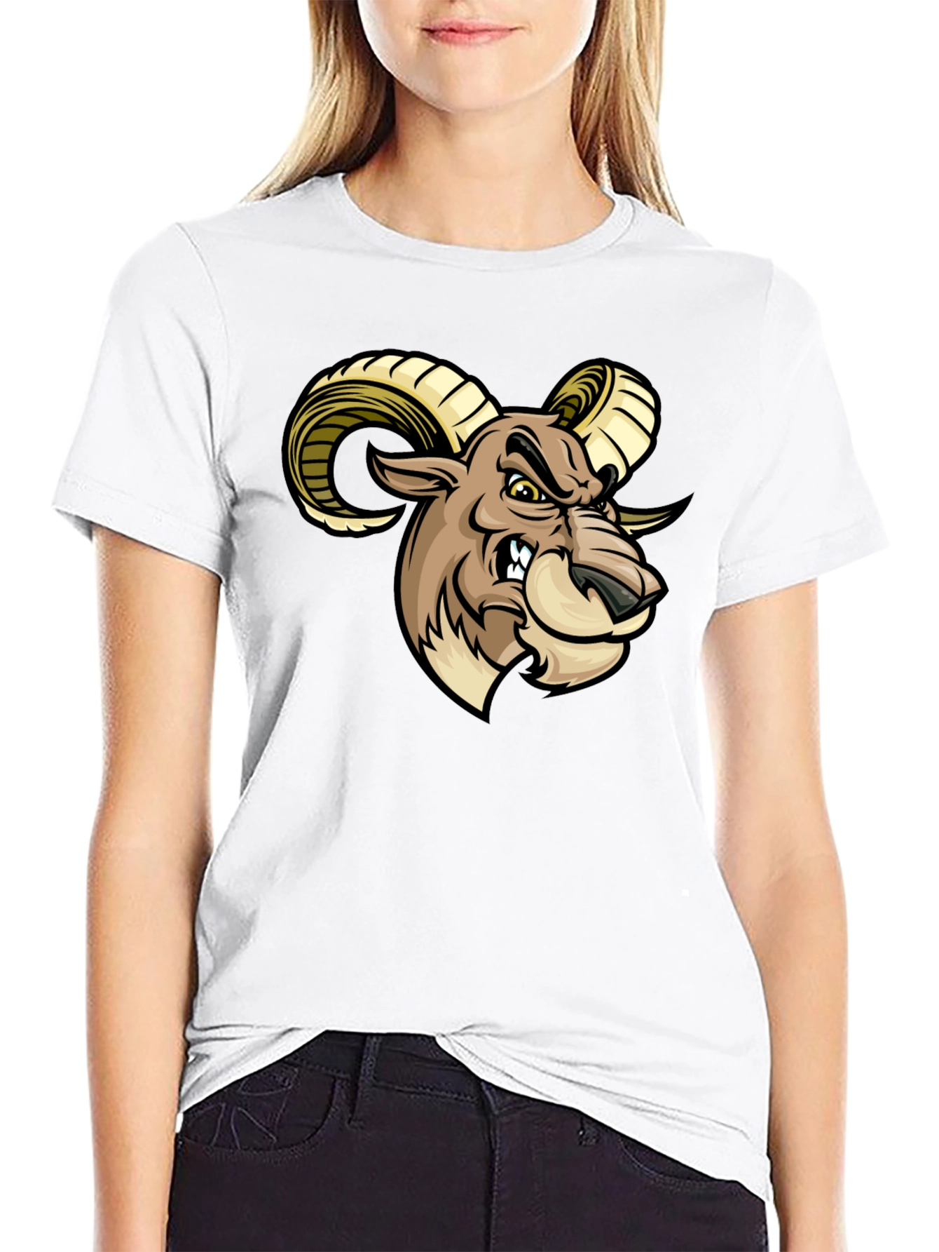 Raging Ram Graphic Tee - Bold Black T-Shirt