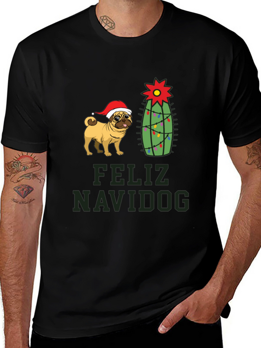 Feliz Navidog Pug Christmas T-Shirt
