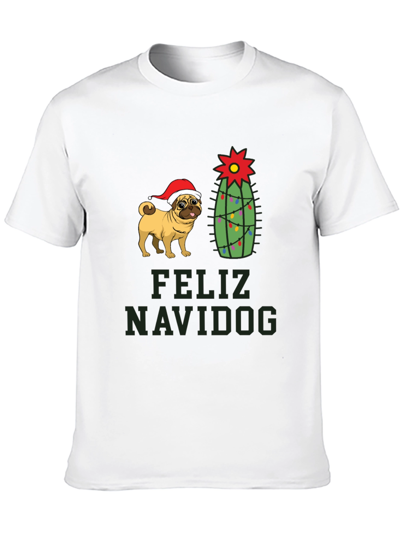 Feliz Navidog Pug Christmas T-Shirt
