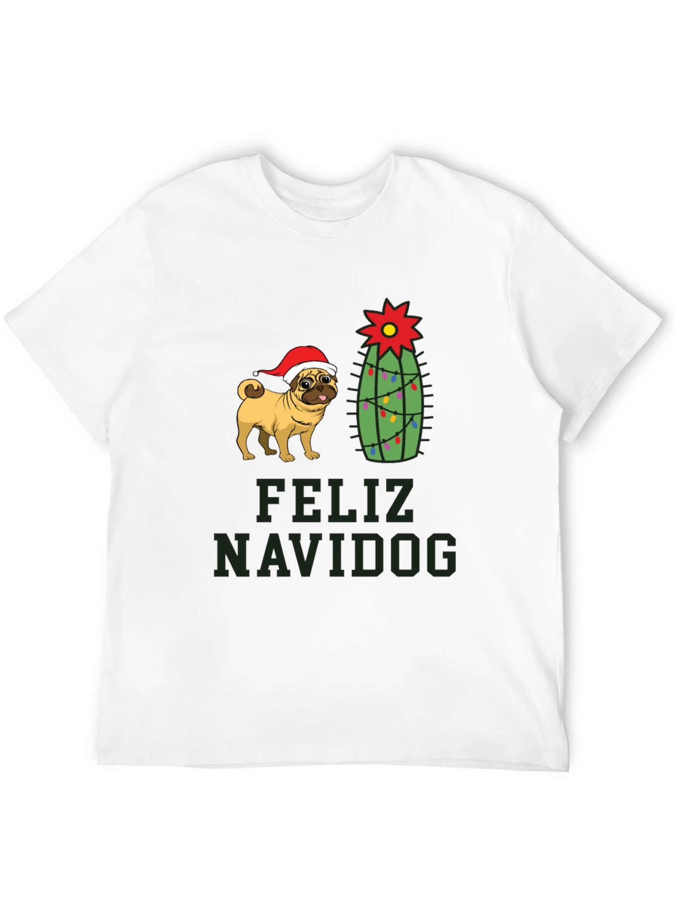 Feliz Navidog Pug Christmas T-Shirt