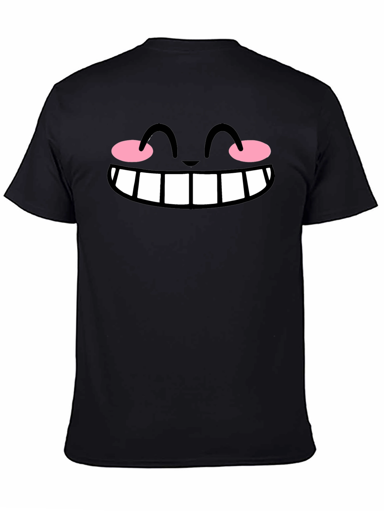 Funny Face Graphic Tee - Black Casual T-Shirt