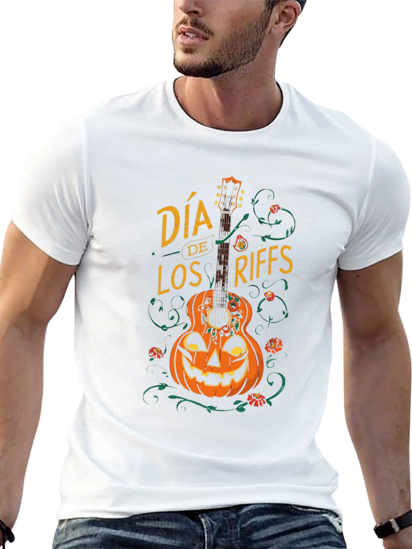 Dia de Los Riffs Halloween Guitar T-Shirt