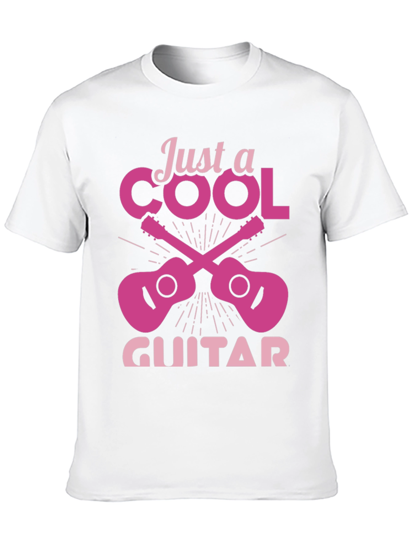 Cool Guitar Graphic Tee - Black Crew Neck