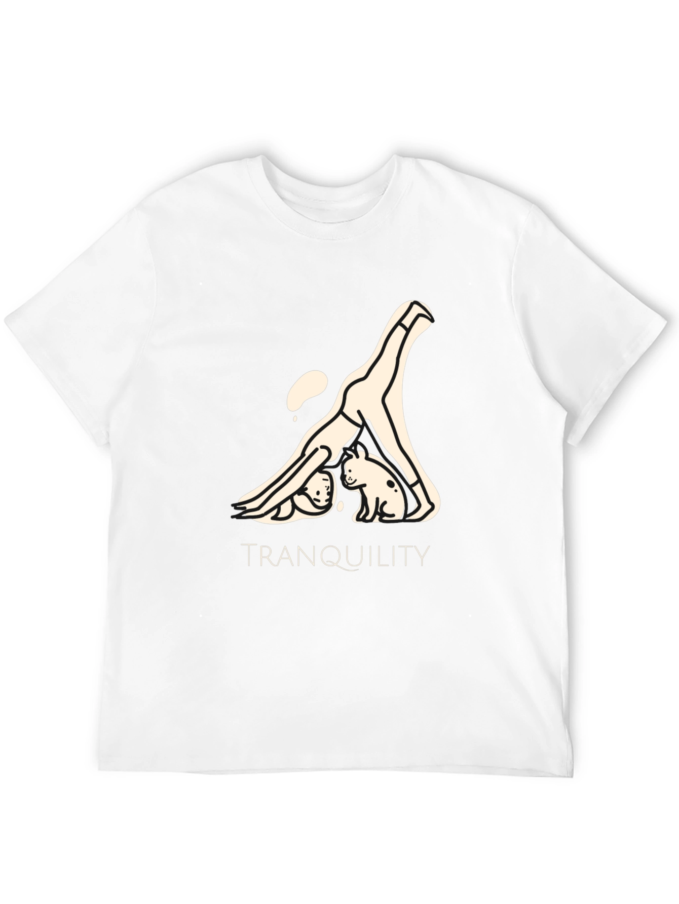 Tranquility Yoga Graphic Black T-Shirt