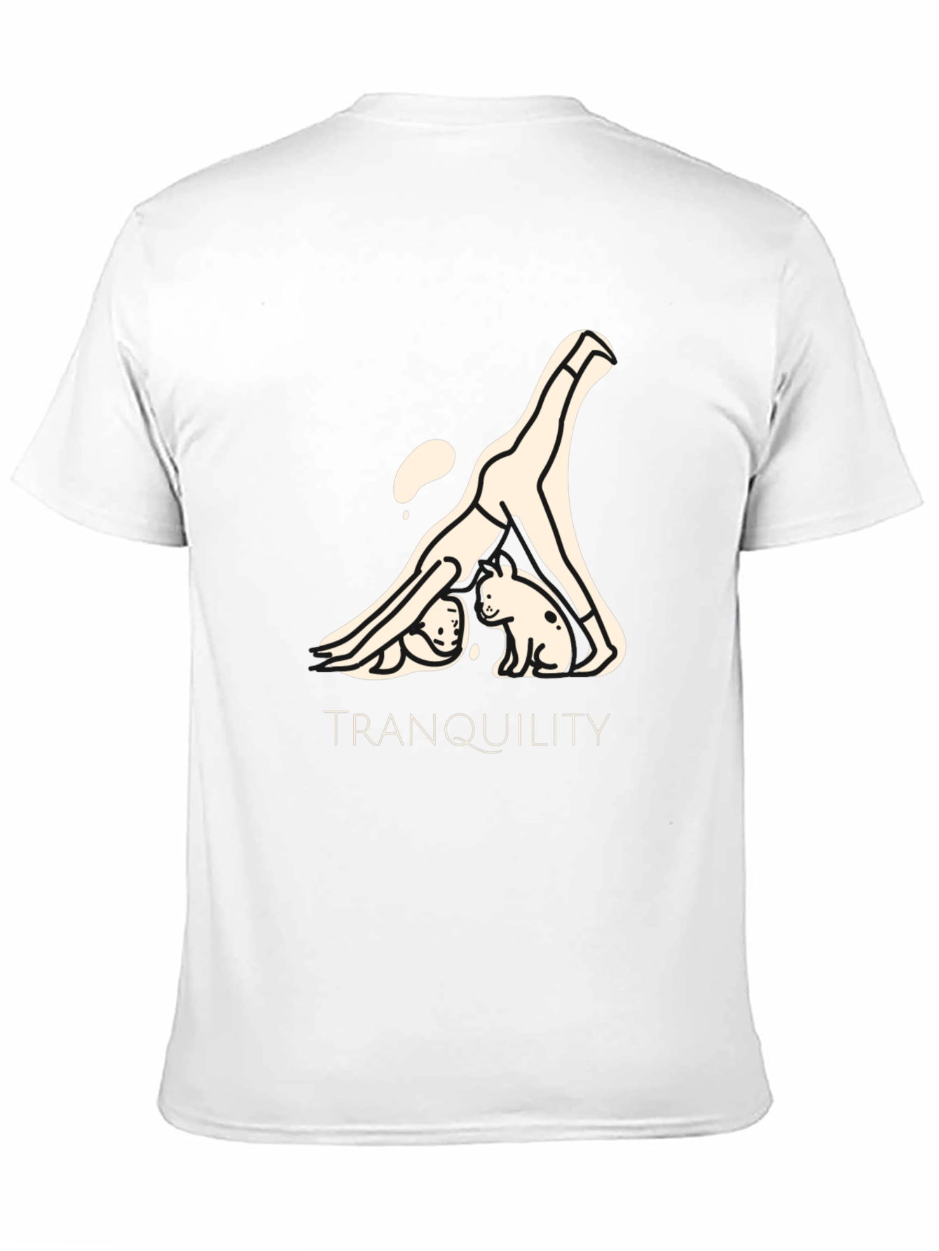 Tranquility Yoga Graphic Black T-Shirt