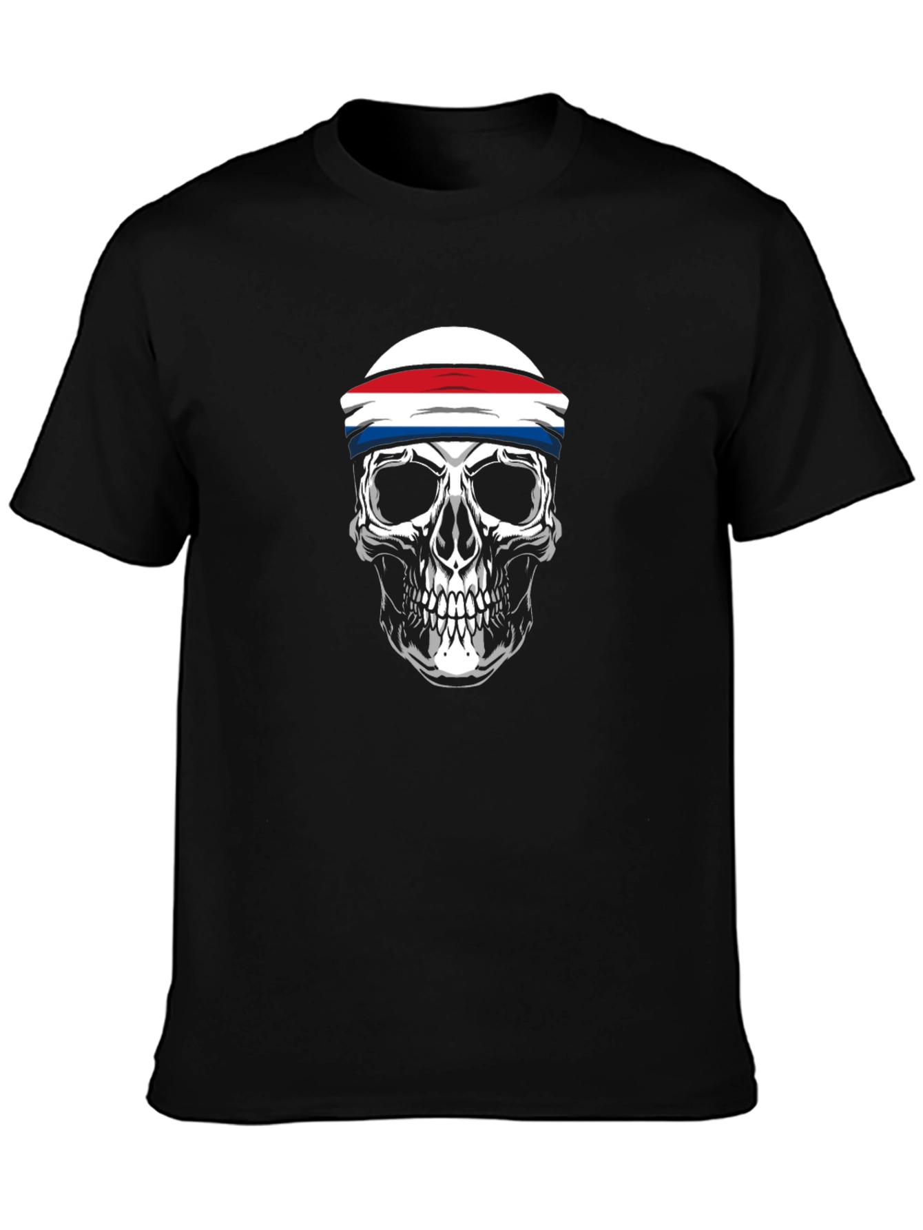 Skull Headband Graphic T-Shirt