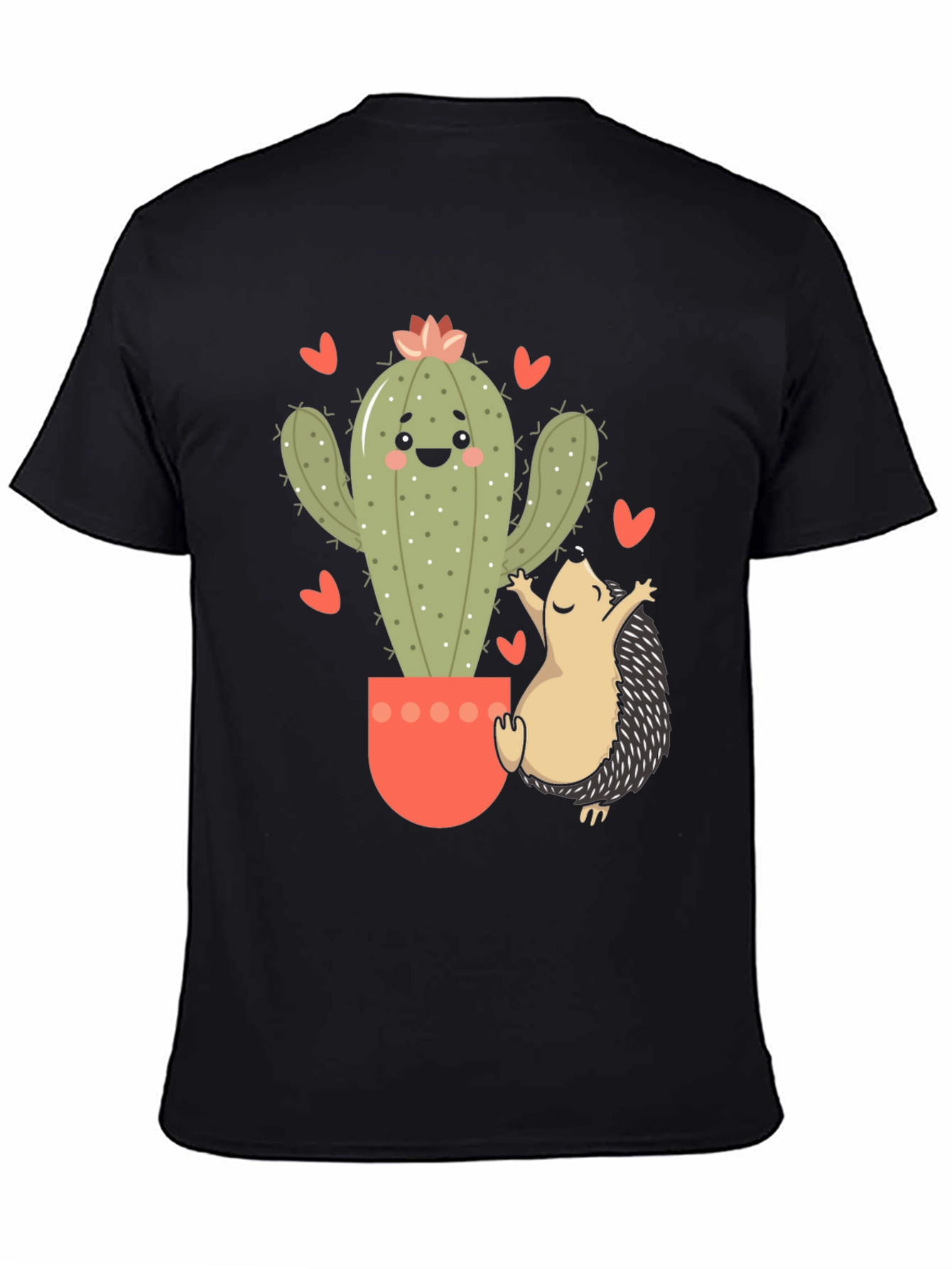 Cute Cactus & Hedgehog Graphic Tee