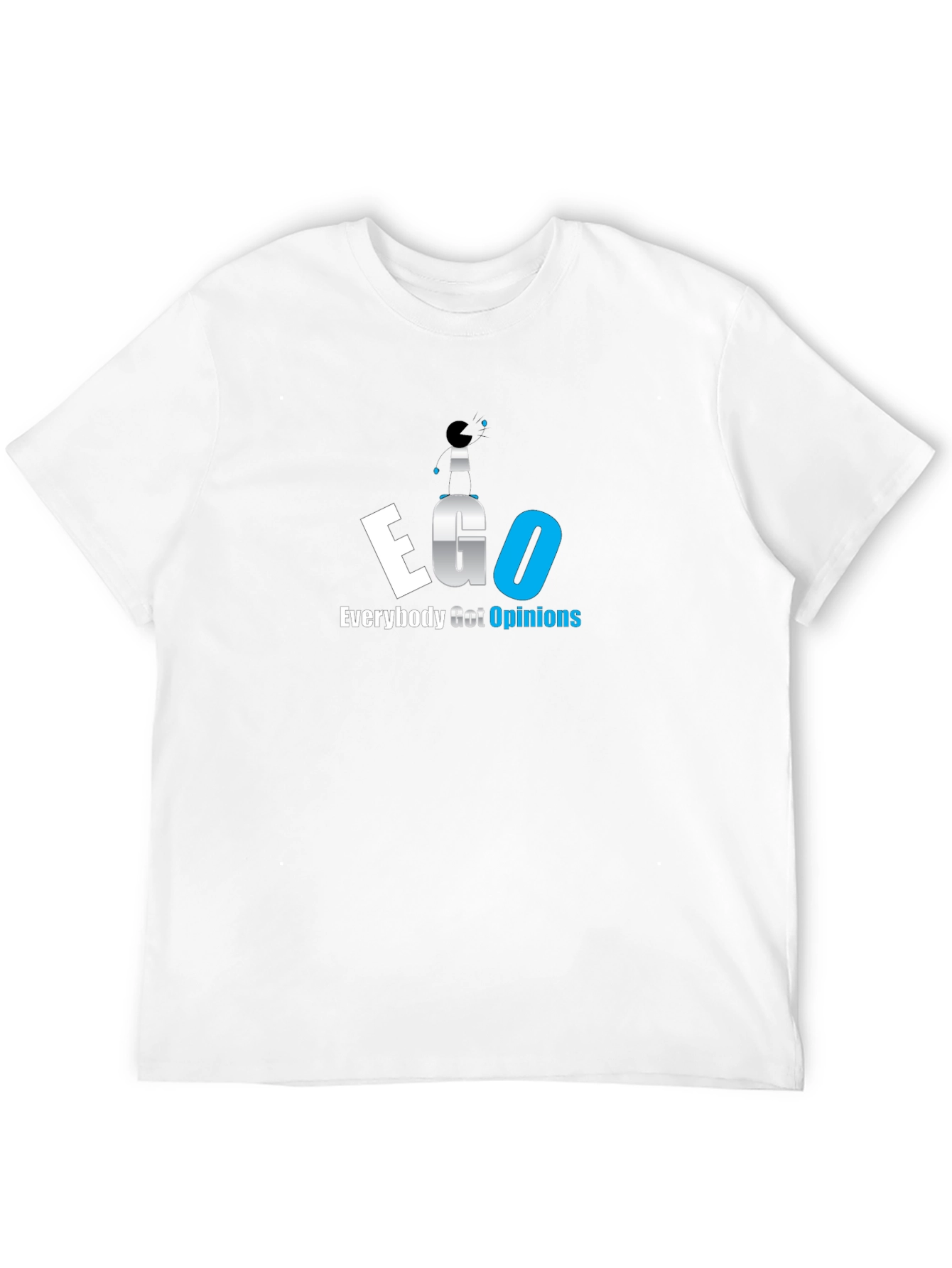 EGO Everybody Got Opinions Black Graphic T-Shirt