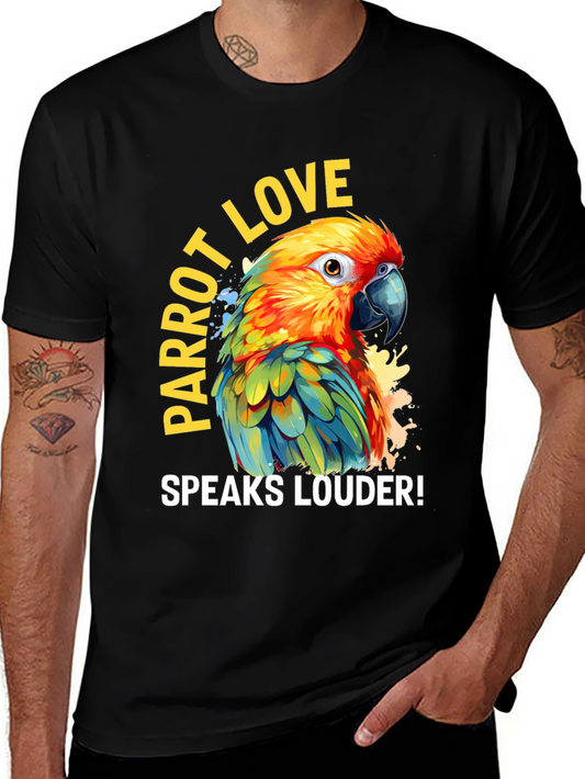 Parrot Love Speaks Louder! Graphic T-Shirt