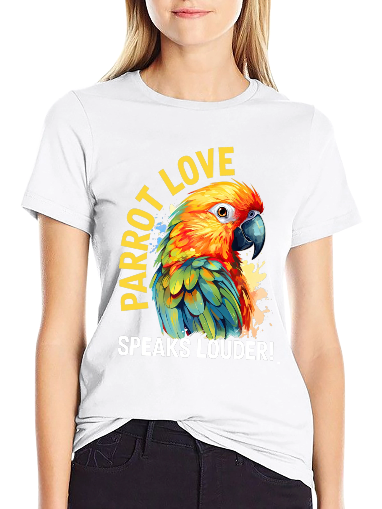 Parrot Love Speaks Louder! Graphic T-Shirt