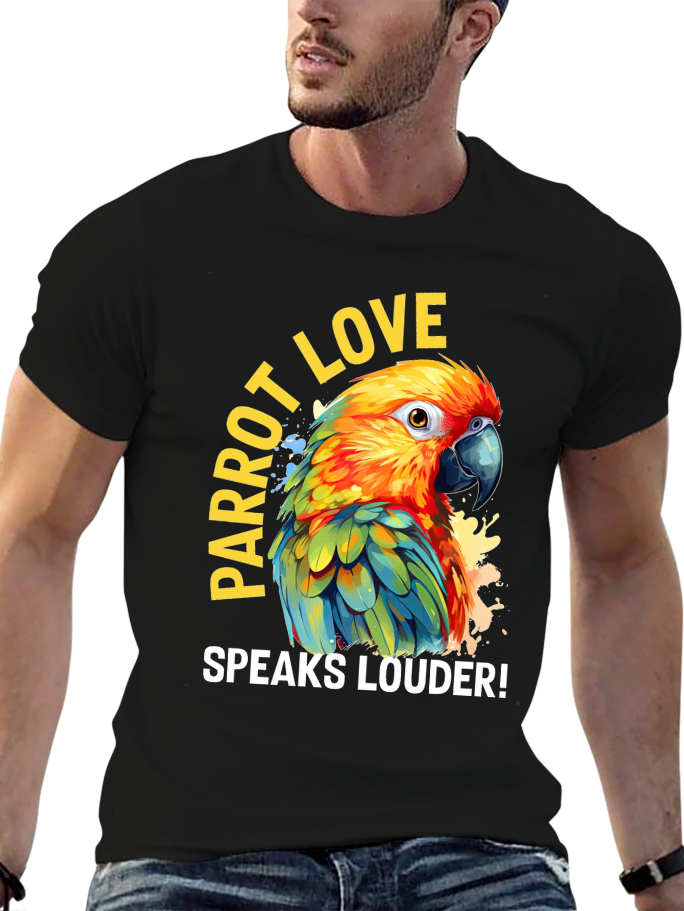 Parrot Love Speaks Louder! Graphic T-Shirt