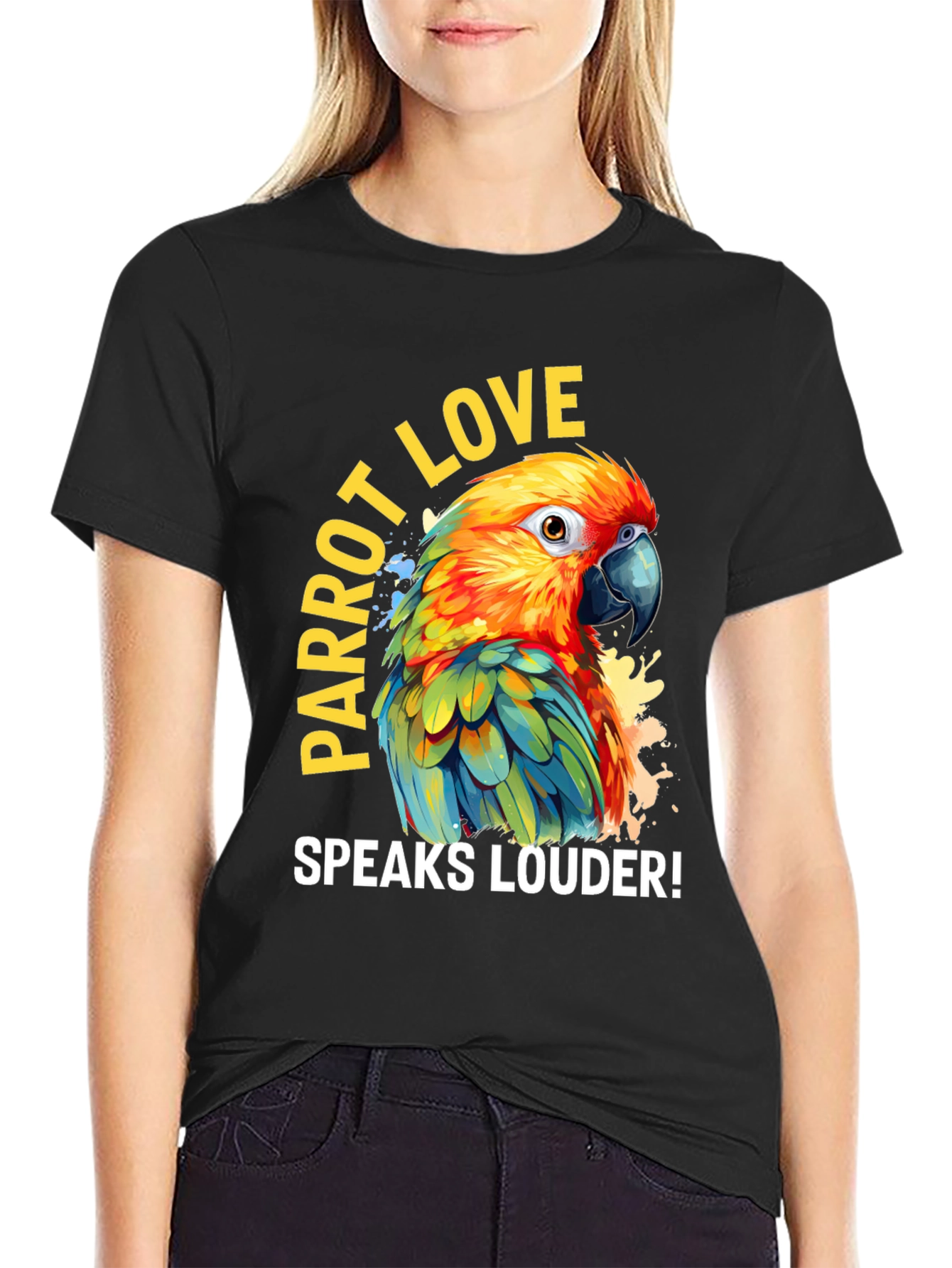 Parrot Love Speaks Louder! Graphic T-Shirt