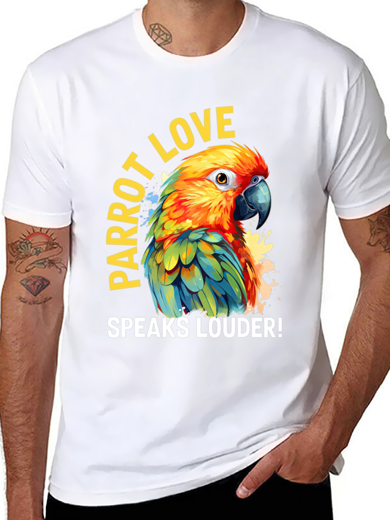 Parrot Love Speaks Louder! Graphic T-Shirt