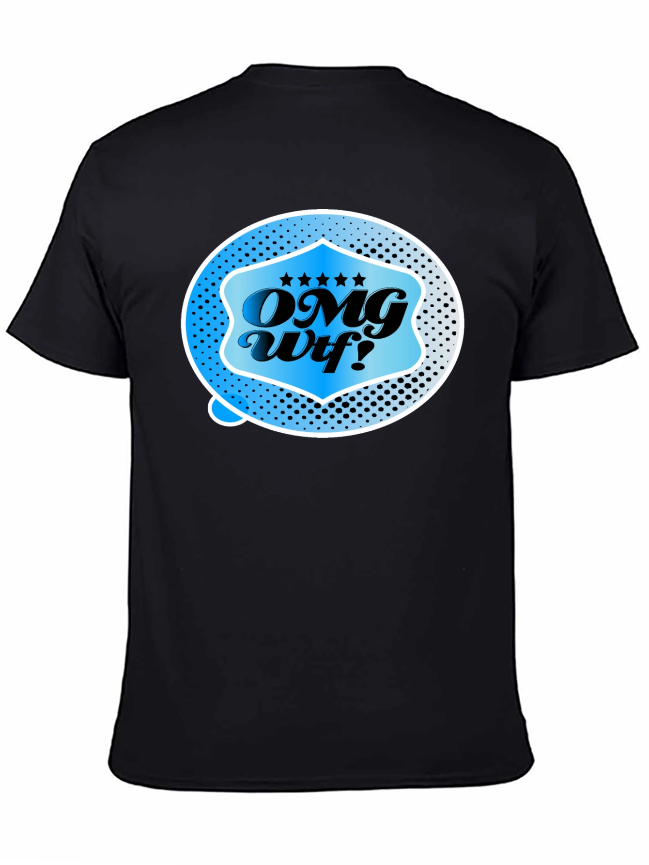 OMG Wtf! Graphic T-Shirt - Black Casual Tee