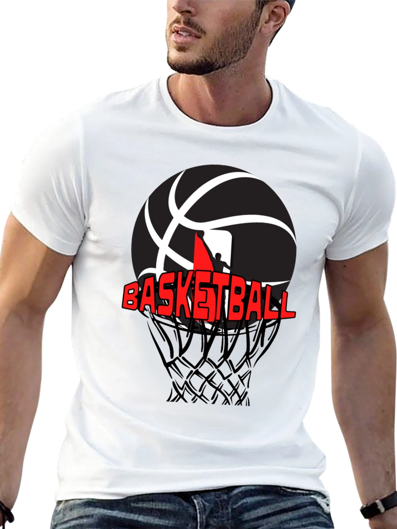 Basketball Graphic T-Shirt - Black