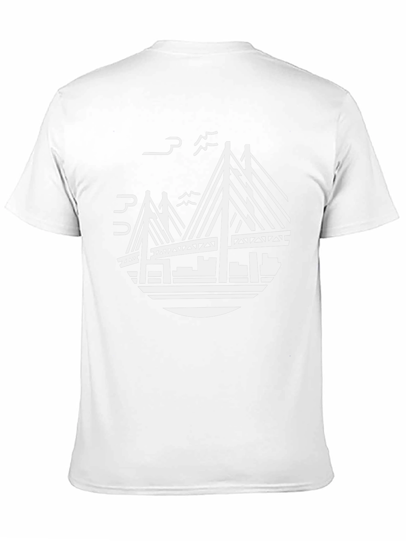 Modern Bridge Graphic Black T-Shirt