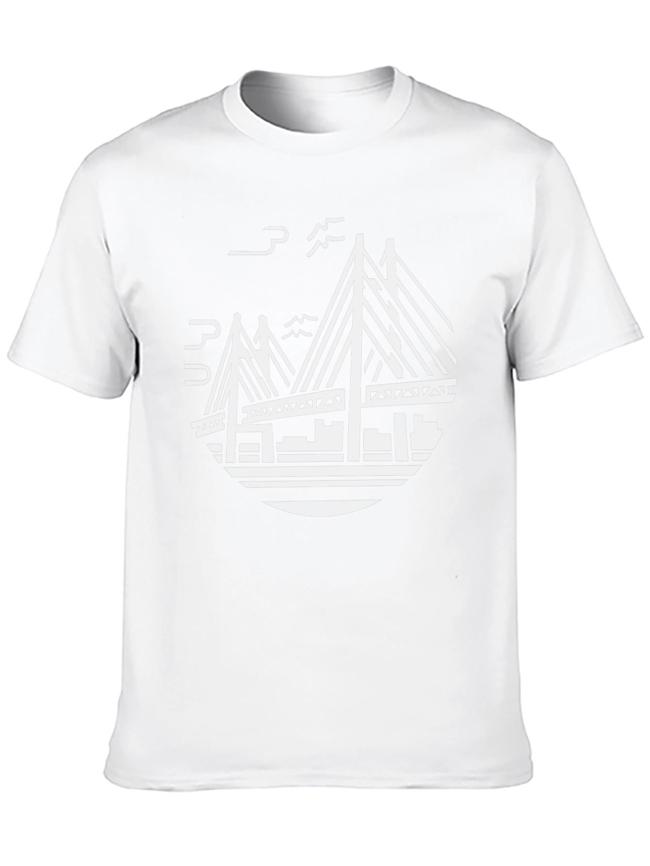 Modern Bridge Graphic Black T-Shirt