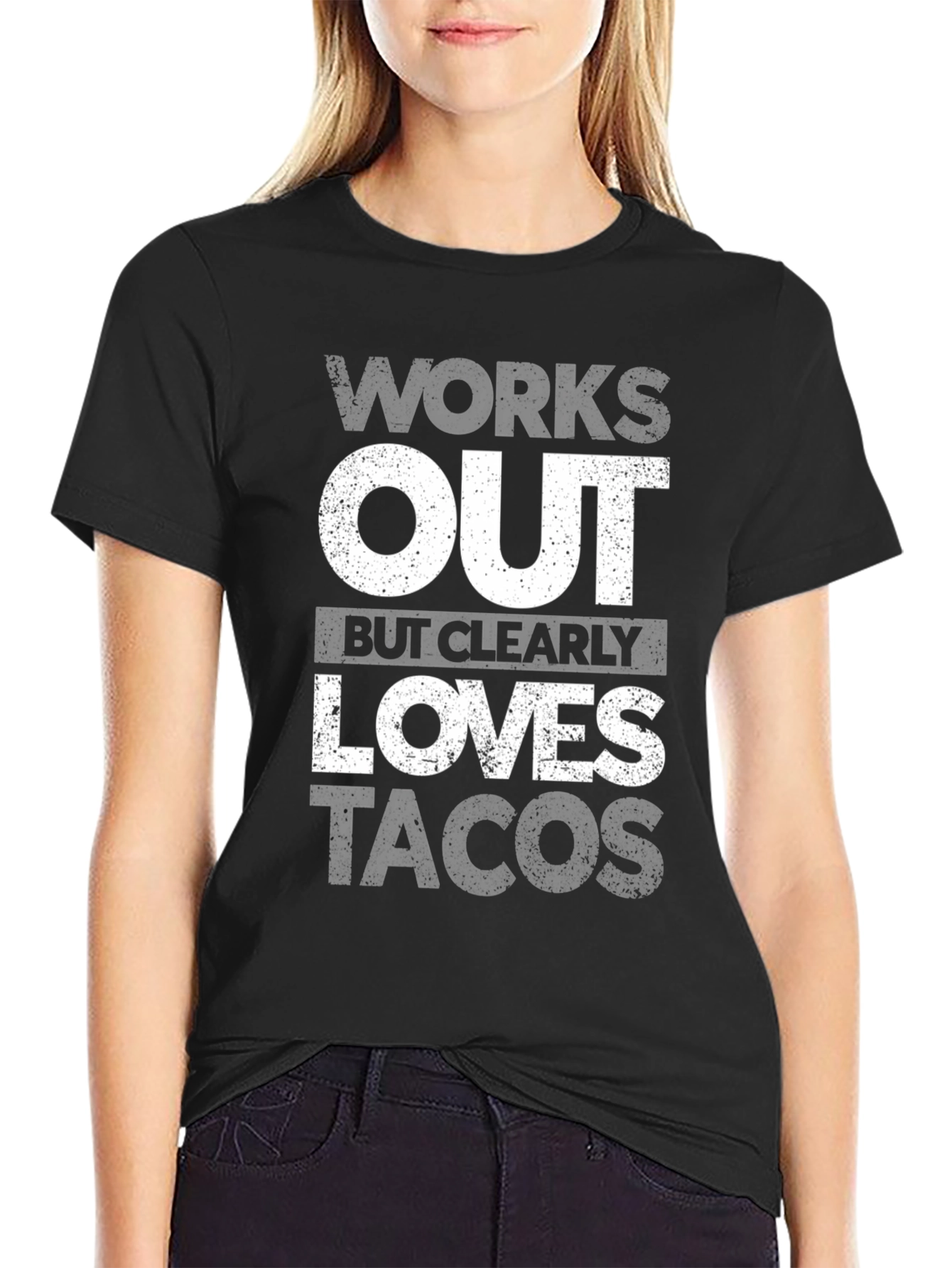 Works Out Loves Tacos Graphic T-Shirt