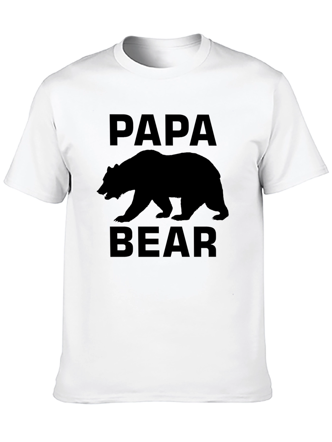 Papa Bear Black T-Shirt - Fathers Day Gift