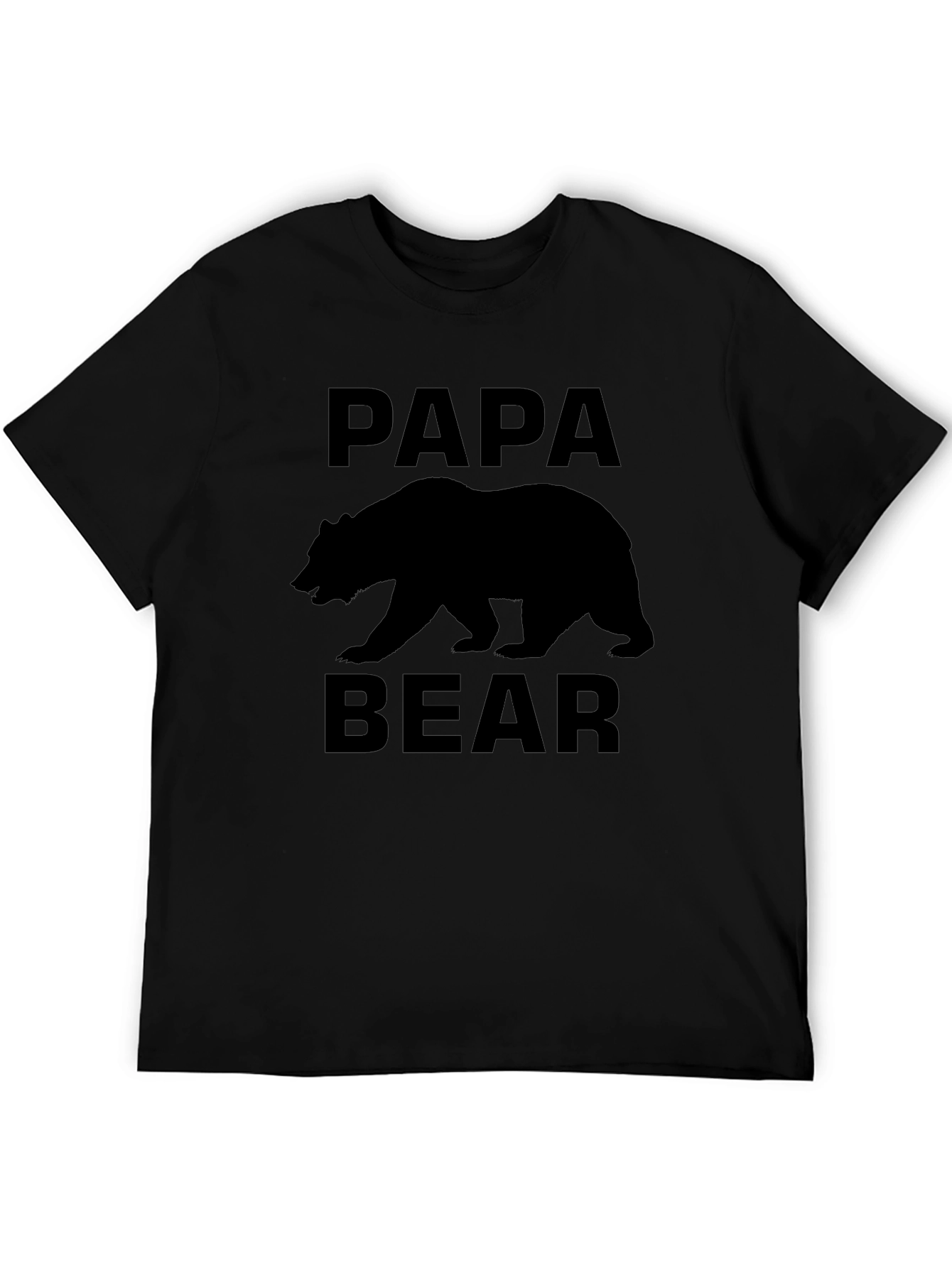 Papa Bear Black T-Shirt - Fathers Day Gift