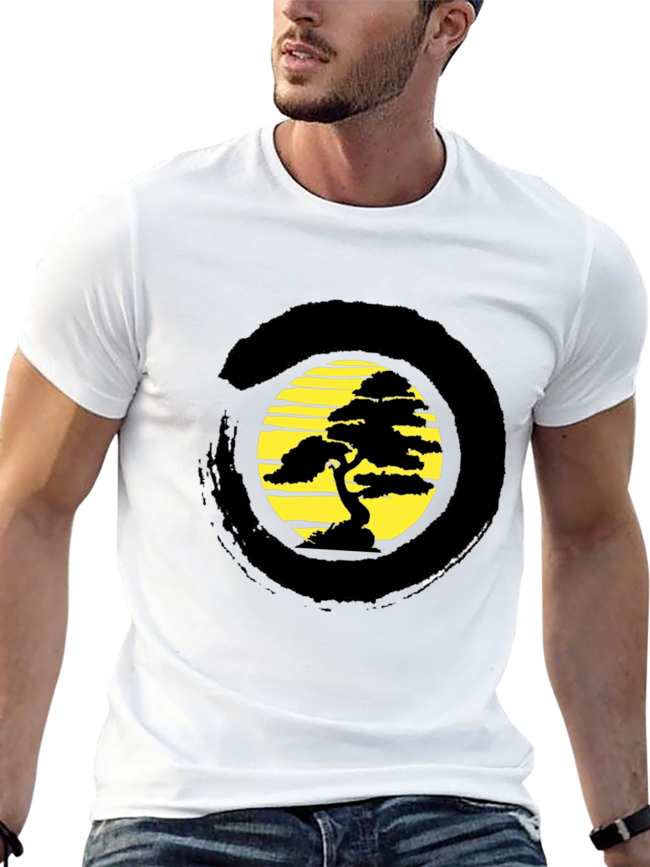 Zen Bonsai Tree Graphic T-Shirt - Relaxed Fit