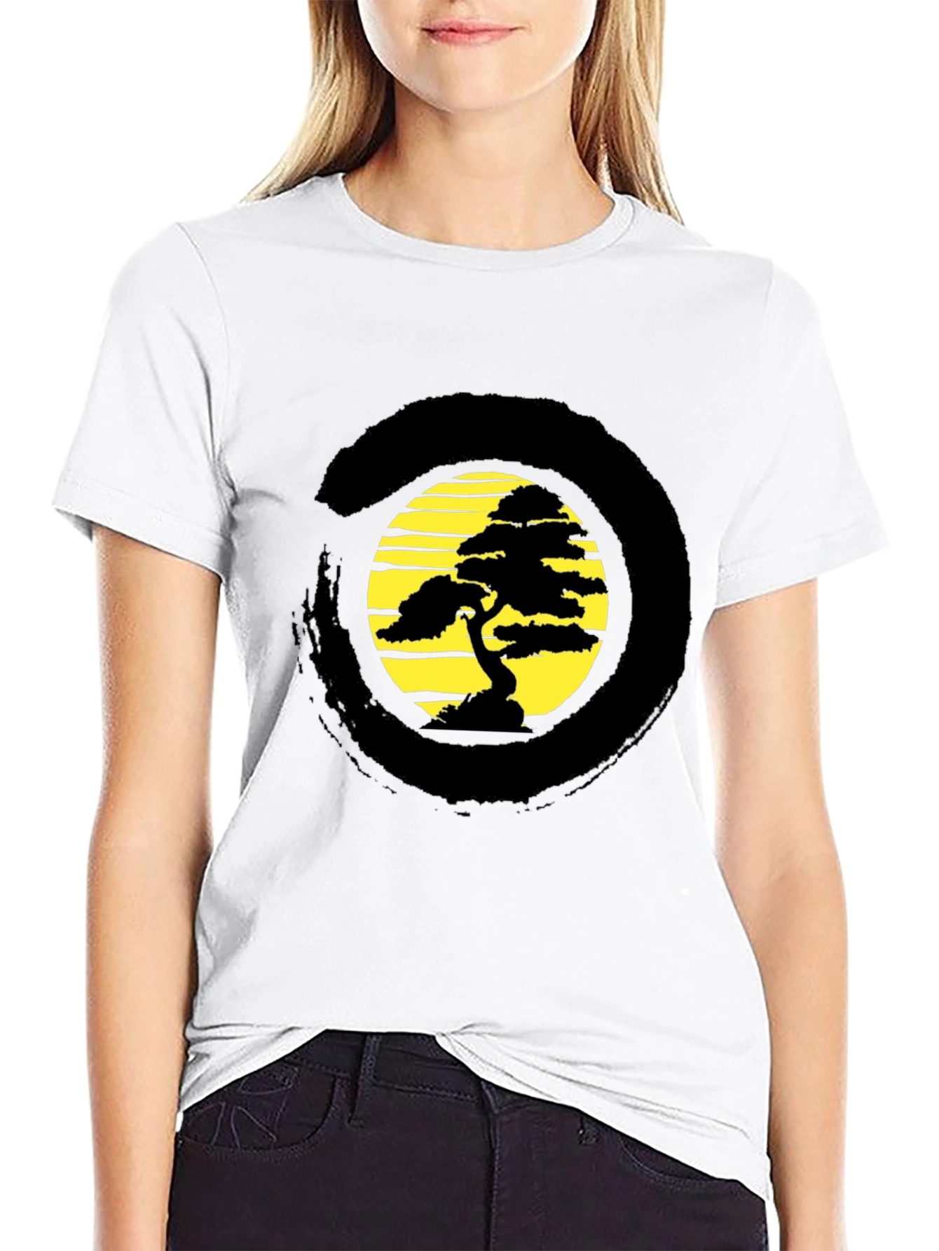 Zen Bonsai Tree Graphic T-Shirt - Relaxed Fit