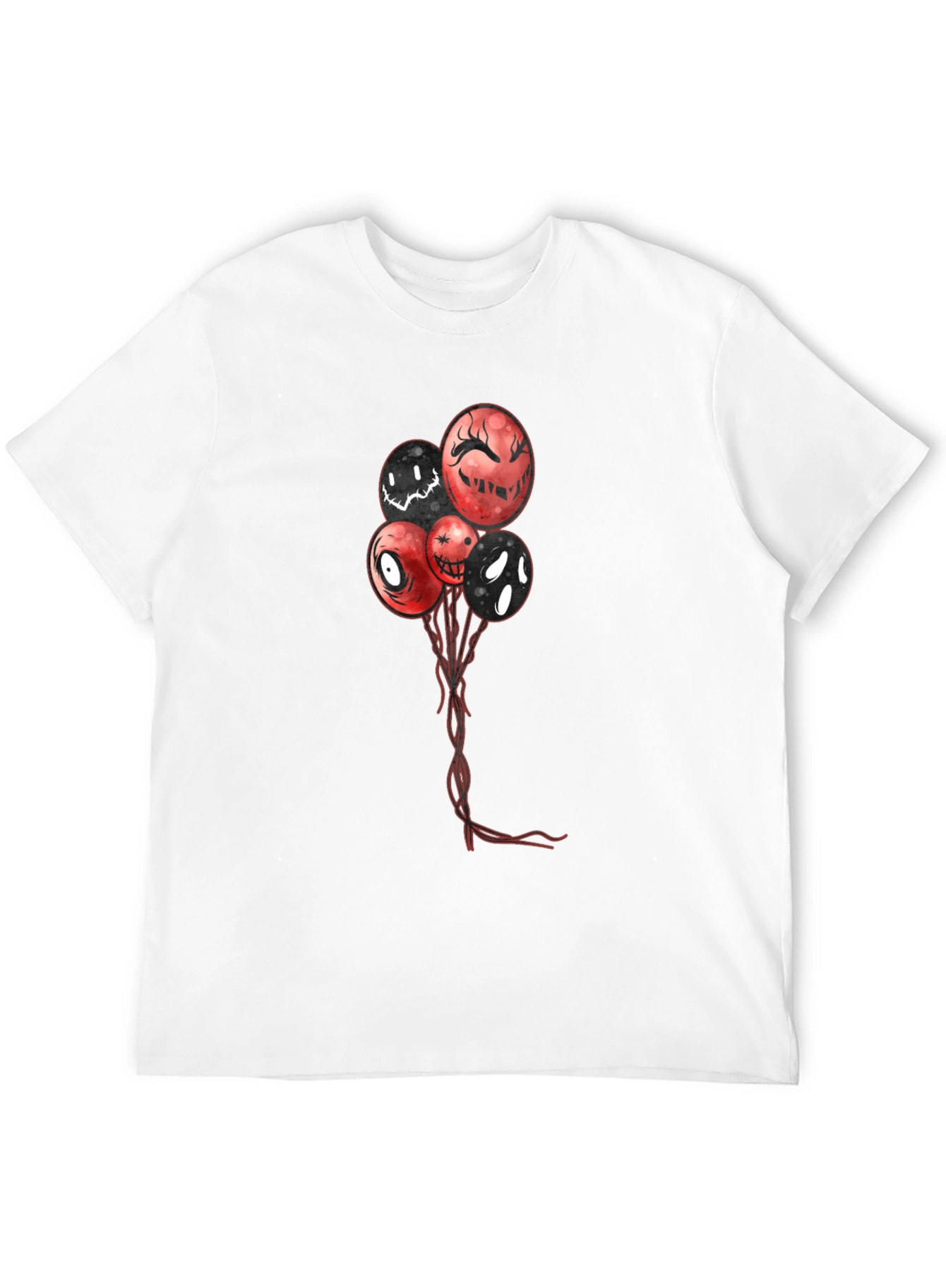Creepy Balloons Graphic T-Shirt - Mens Black Tee