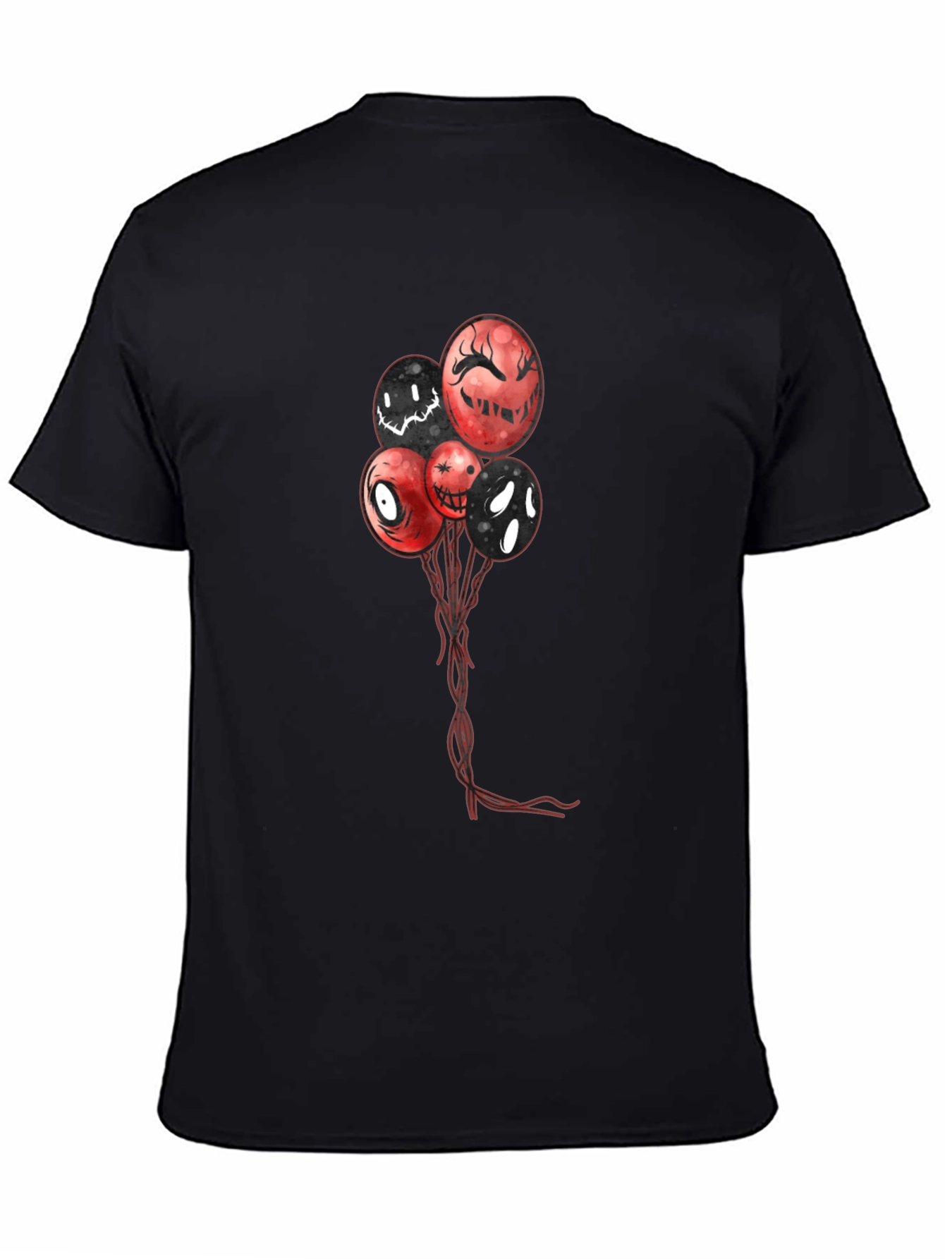 Creepy Balloons Graphic T-Shirt - Mens Black Tee