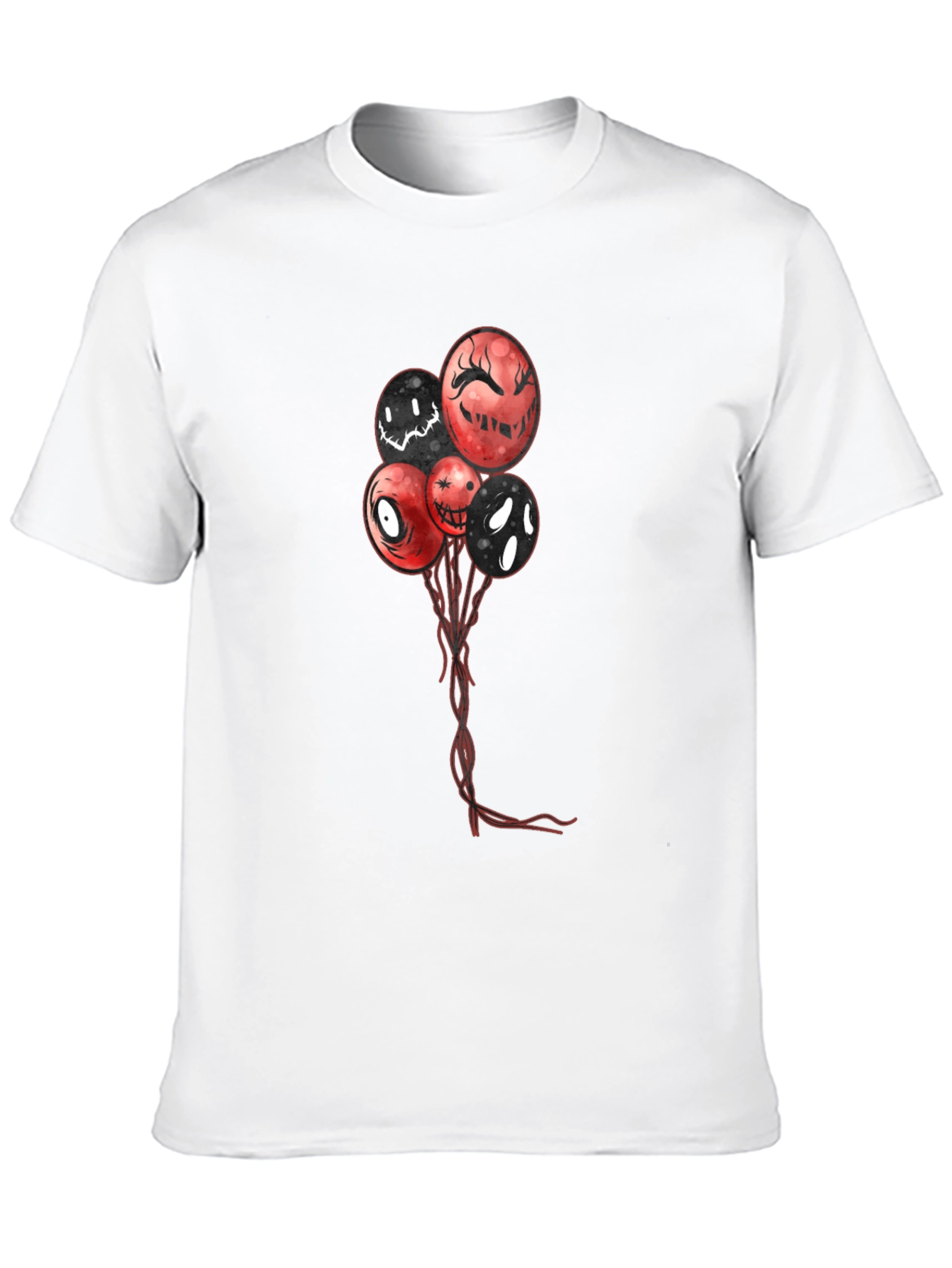 Creepy Balloons Graphic T-Shirt - Mens Black Tee