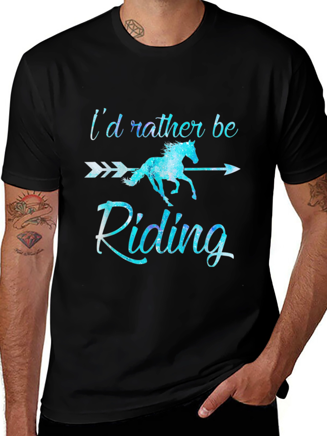 Id Rather Be Riding T-Shirt Horse Lover Tee