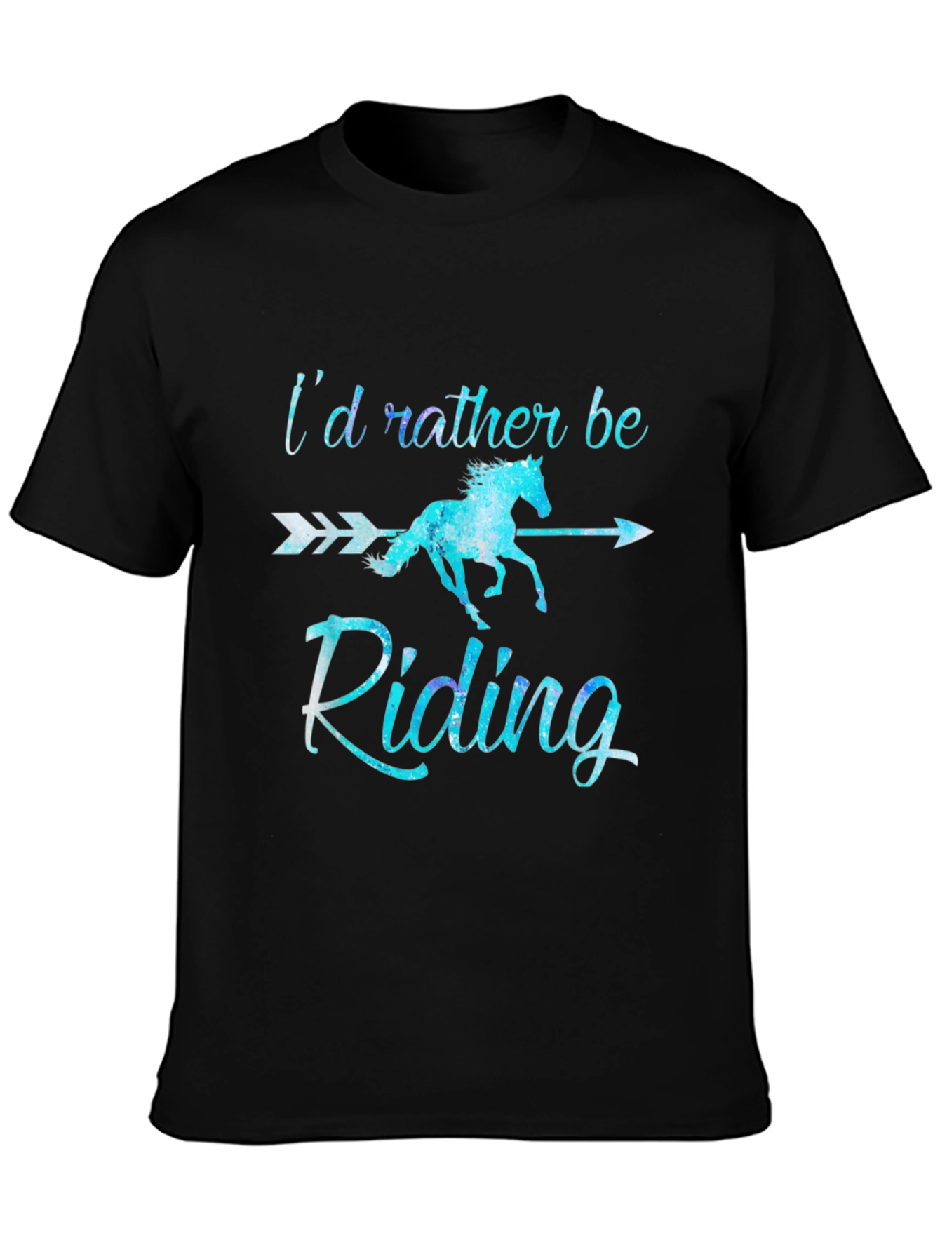Id Rather Be Riding T-Shirt Horse Lover Tee