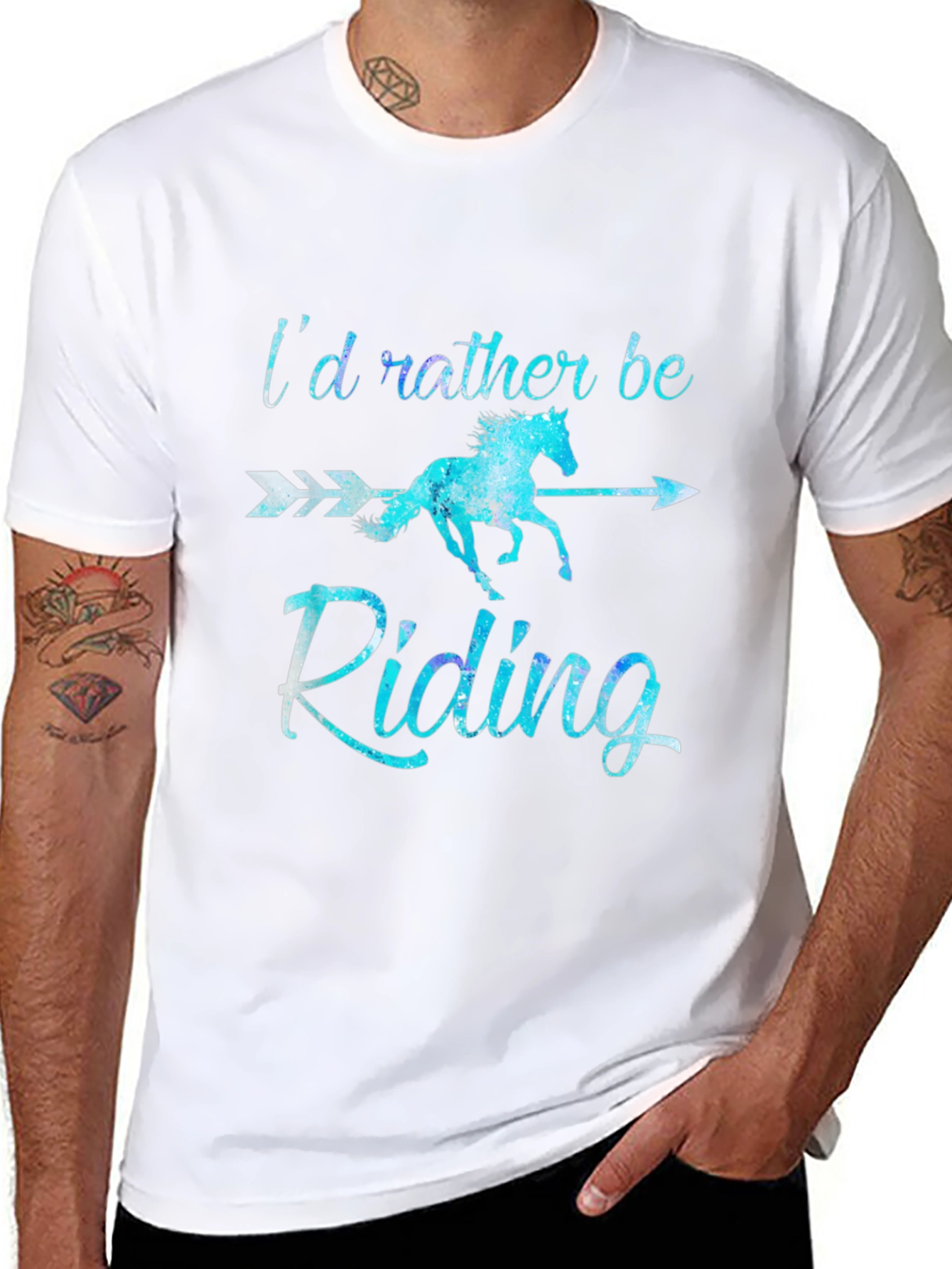 Id Rather Be Riding T-Shirt Horse Lover Tee