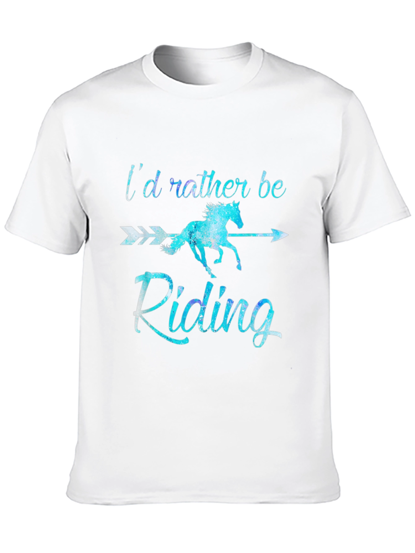 Id Rather Be Riding T-Shirt Horse Lover Tee