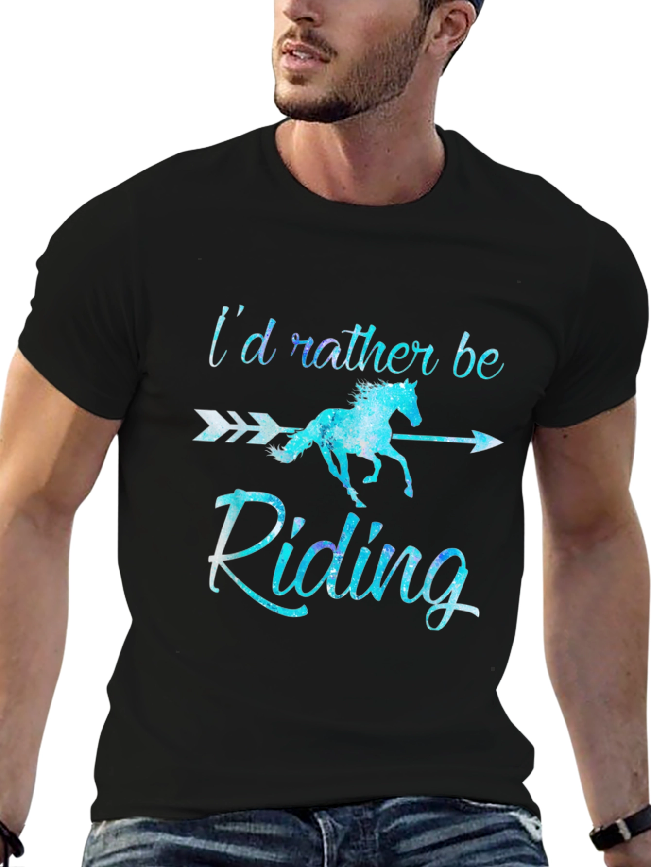 Id Rather Be Riding T-Shirt Horse Lover Tee